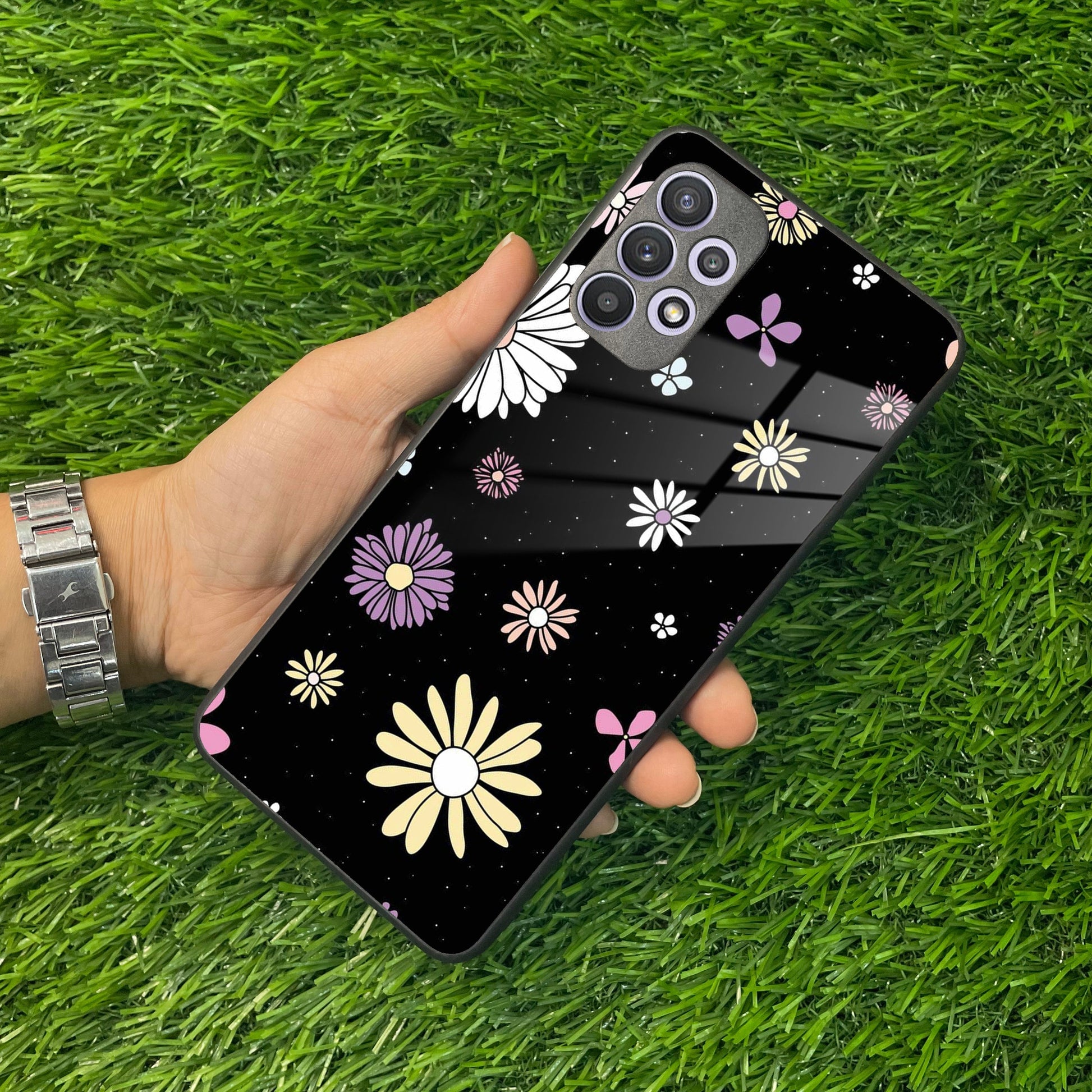 Seamless Floral Print Glass Case Cover For Samsung ShopOnCliQ