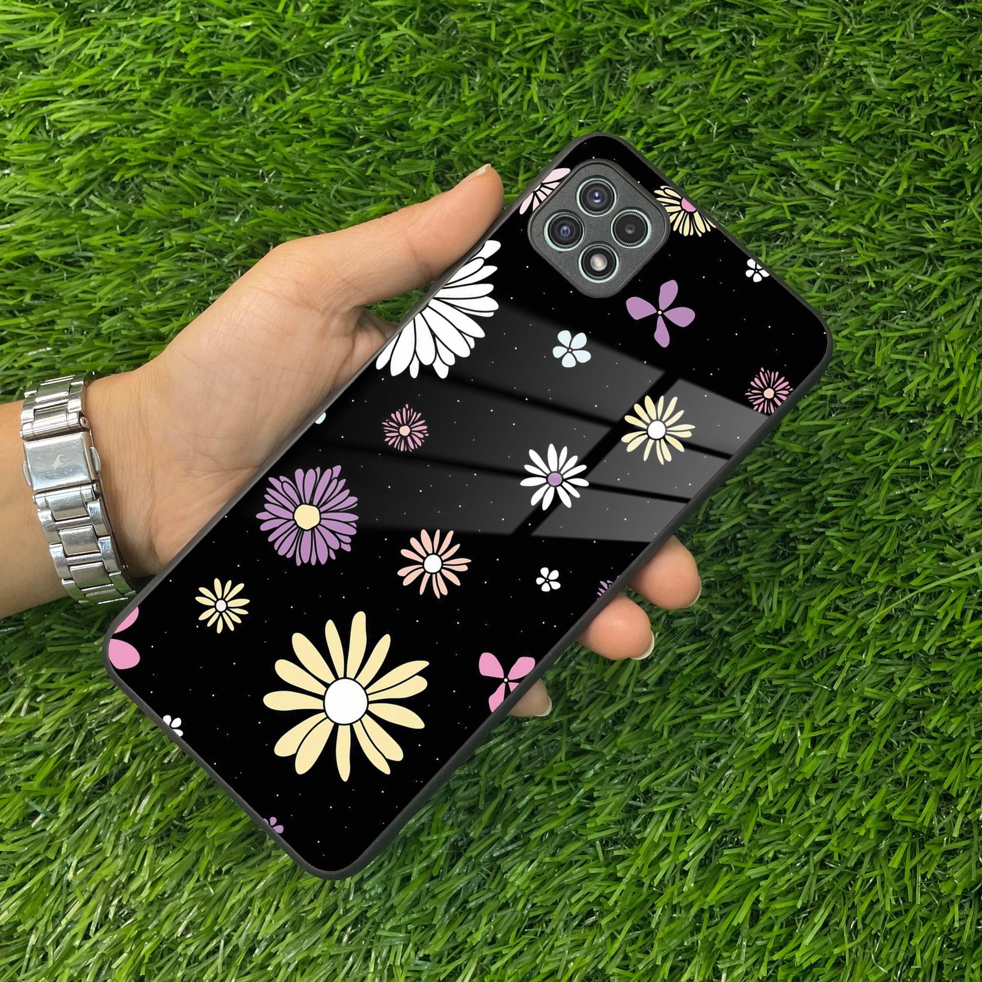 Seamless Floral Print Glass Case Cover For Samsung ShopOnCliQ