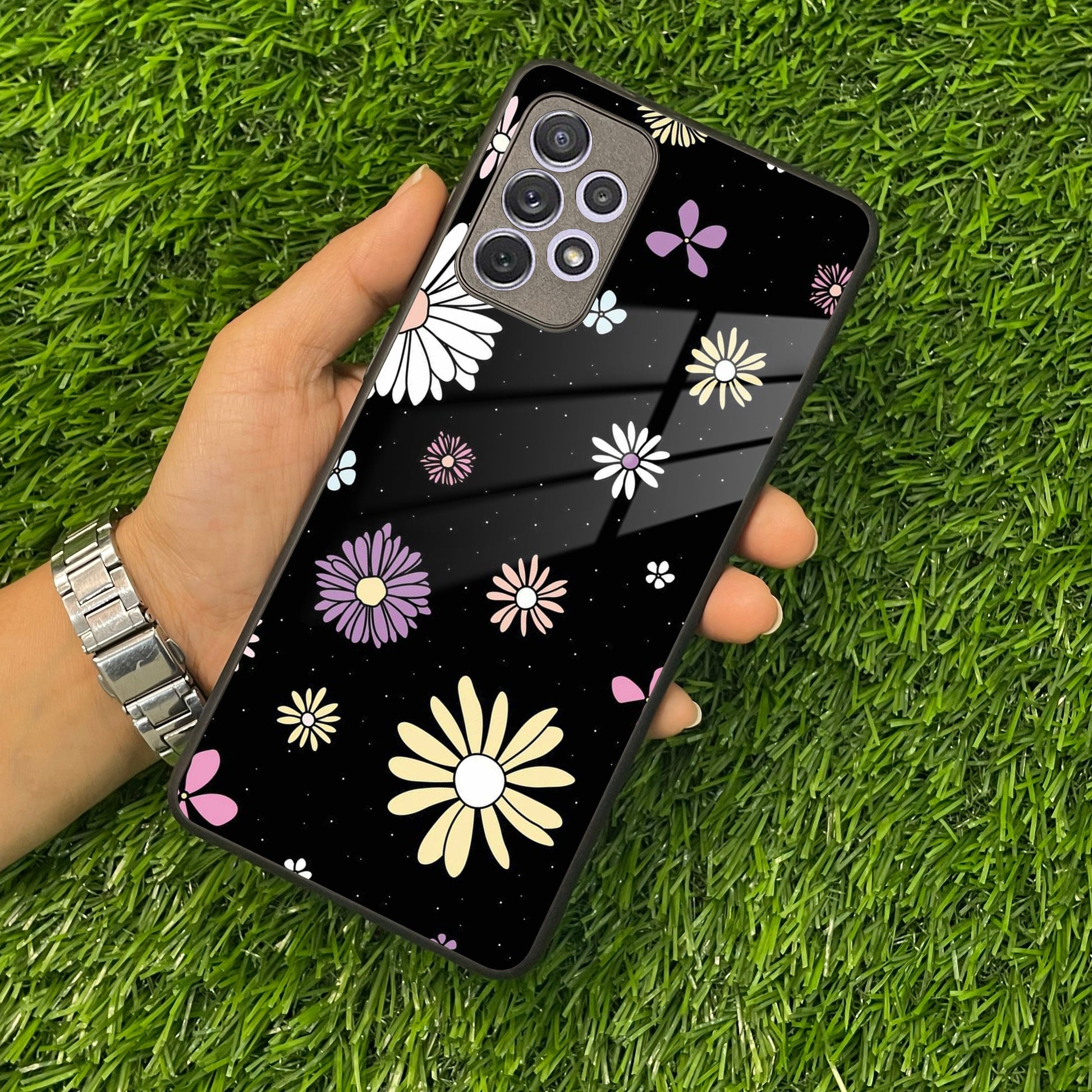 Seamless Floral Print Glass Case Cover For Samsung ShopOnCliQ