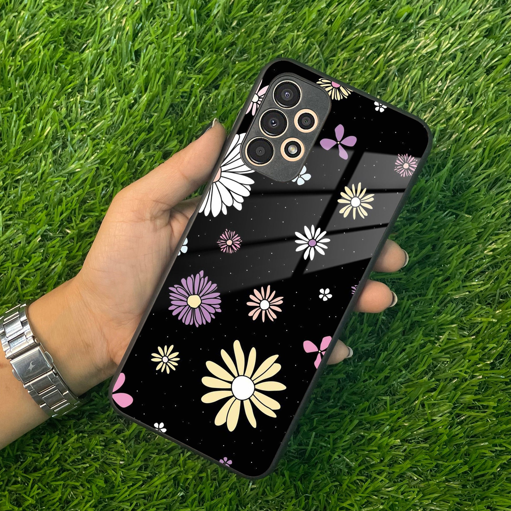 Seamless Floral Print Glass Case Cover For Samsung ShopOnCliQ