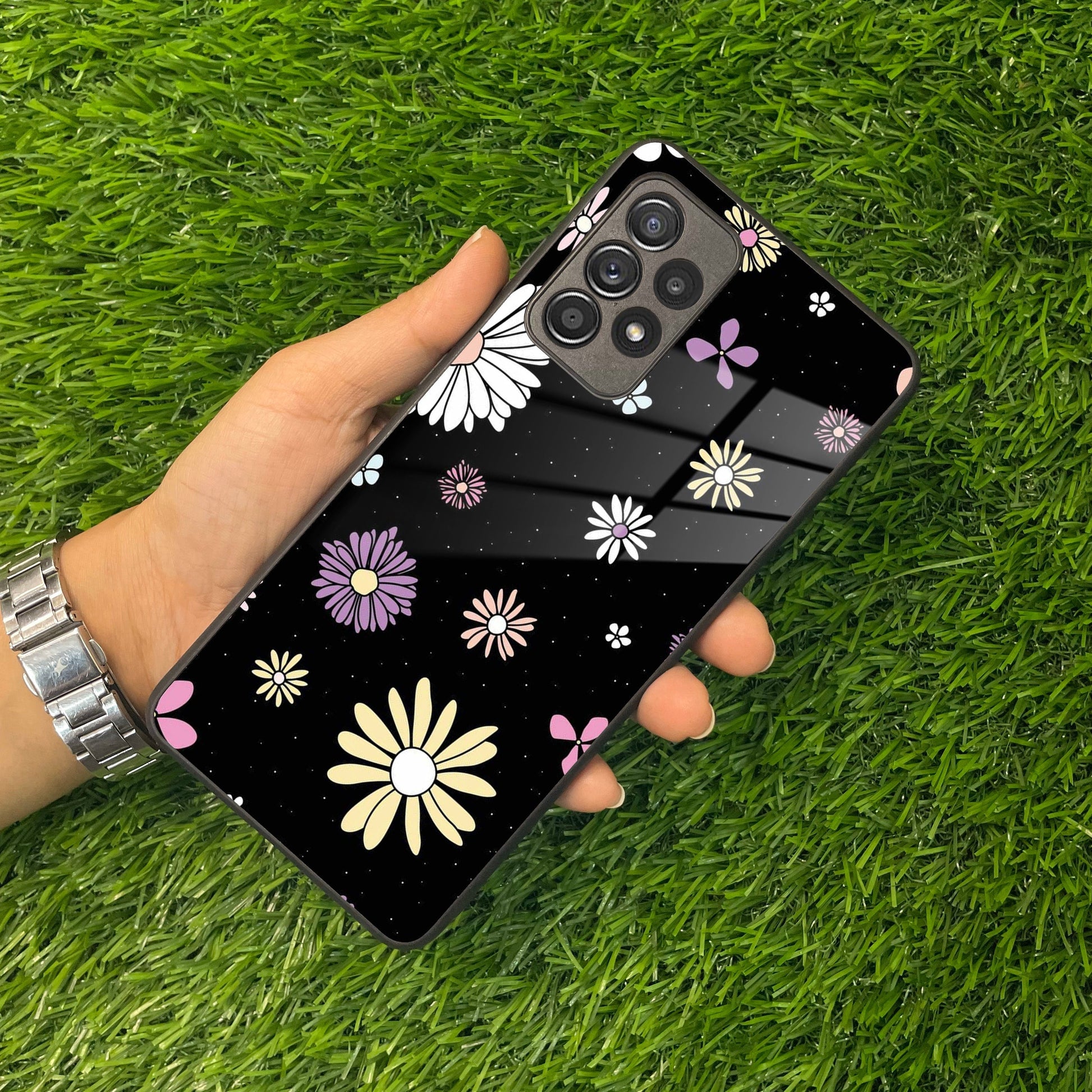 Seamless Floral Print Glass Case Cover For Samsung ShopOnCliQ