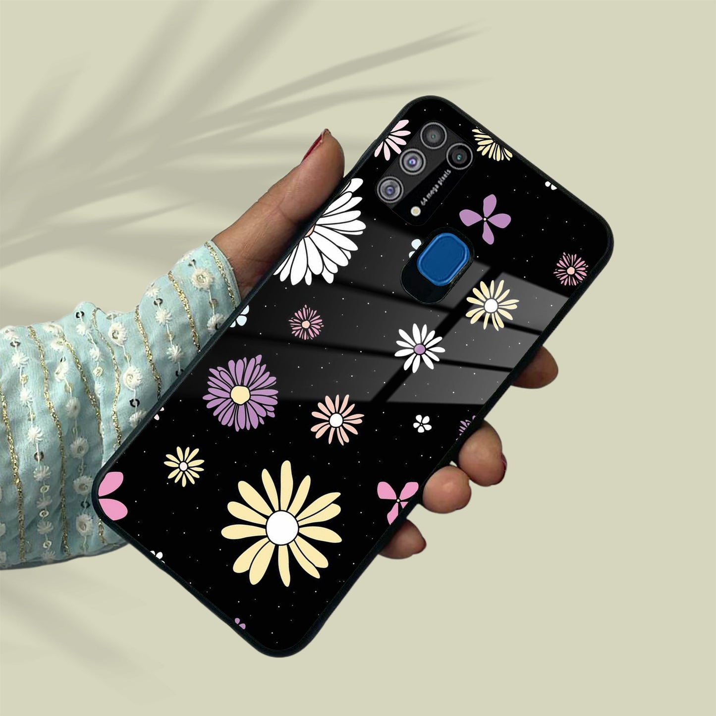 Seamless Floral Print Glass Case Cover For Samsung ShopOnCliQ