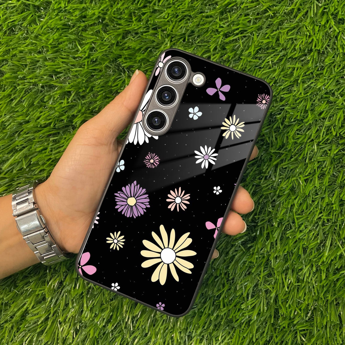 Seamless Floral Print Glass Case Cover For Samsung ShopOnCliQ