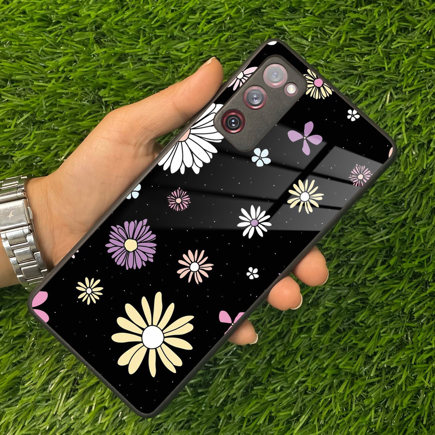 Seamless Floral Print Glass Case Cover For Samsung ShopOnCliQ