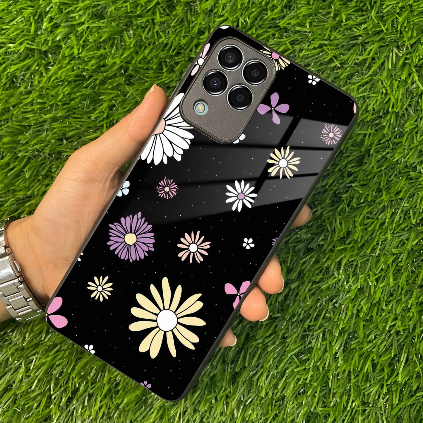 Seamless Floral Print Glass Case Cover For Samsung ShopOnCliQ