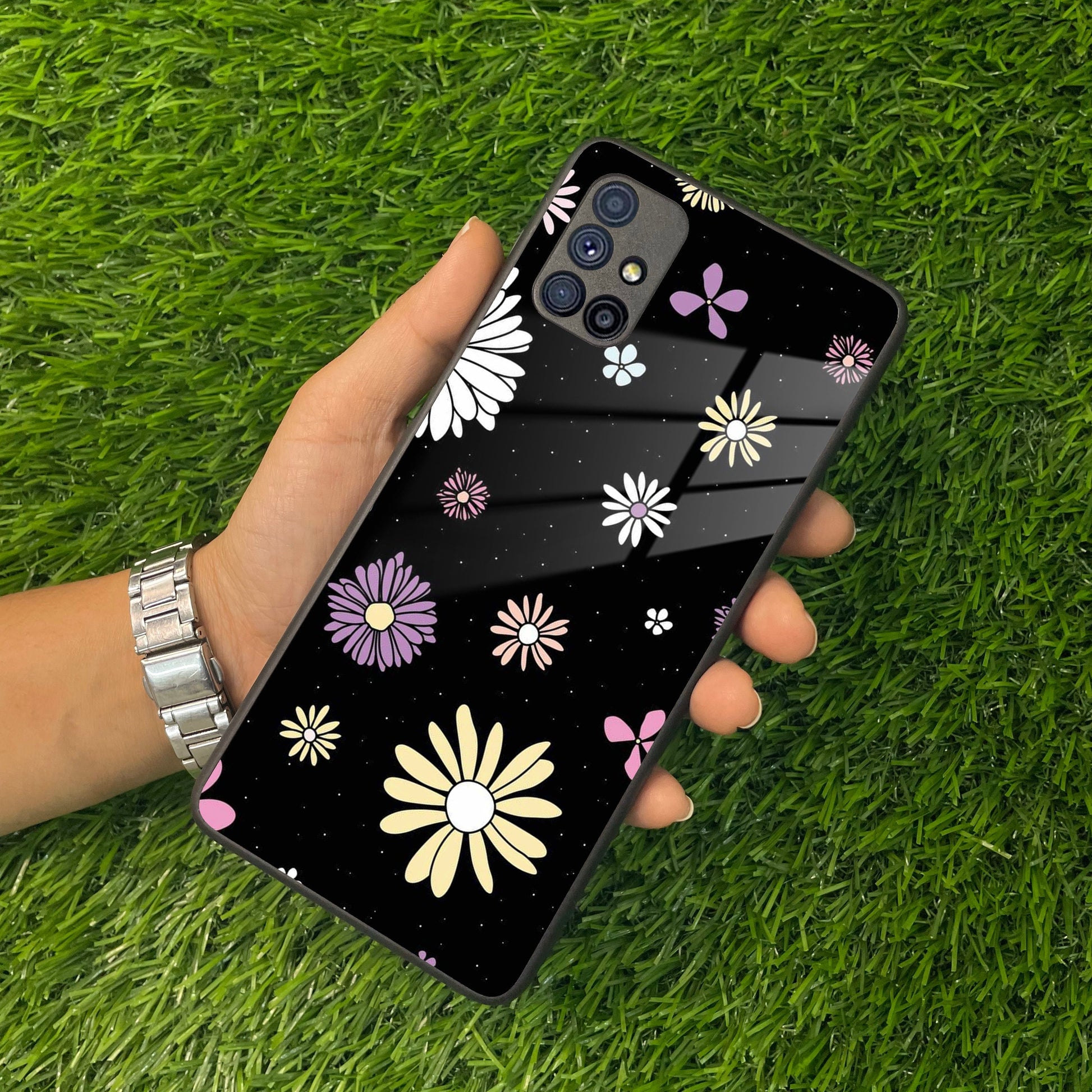 Seamless Floral Print Glass Case Cover For Samsung ShopOnCliQ