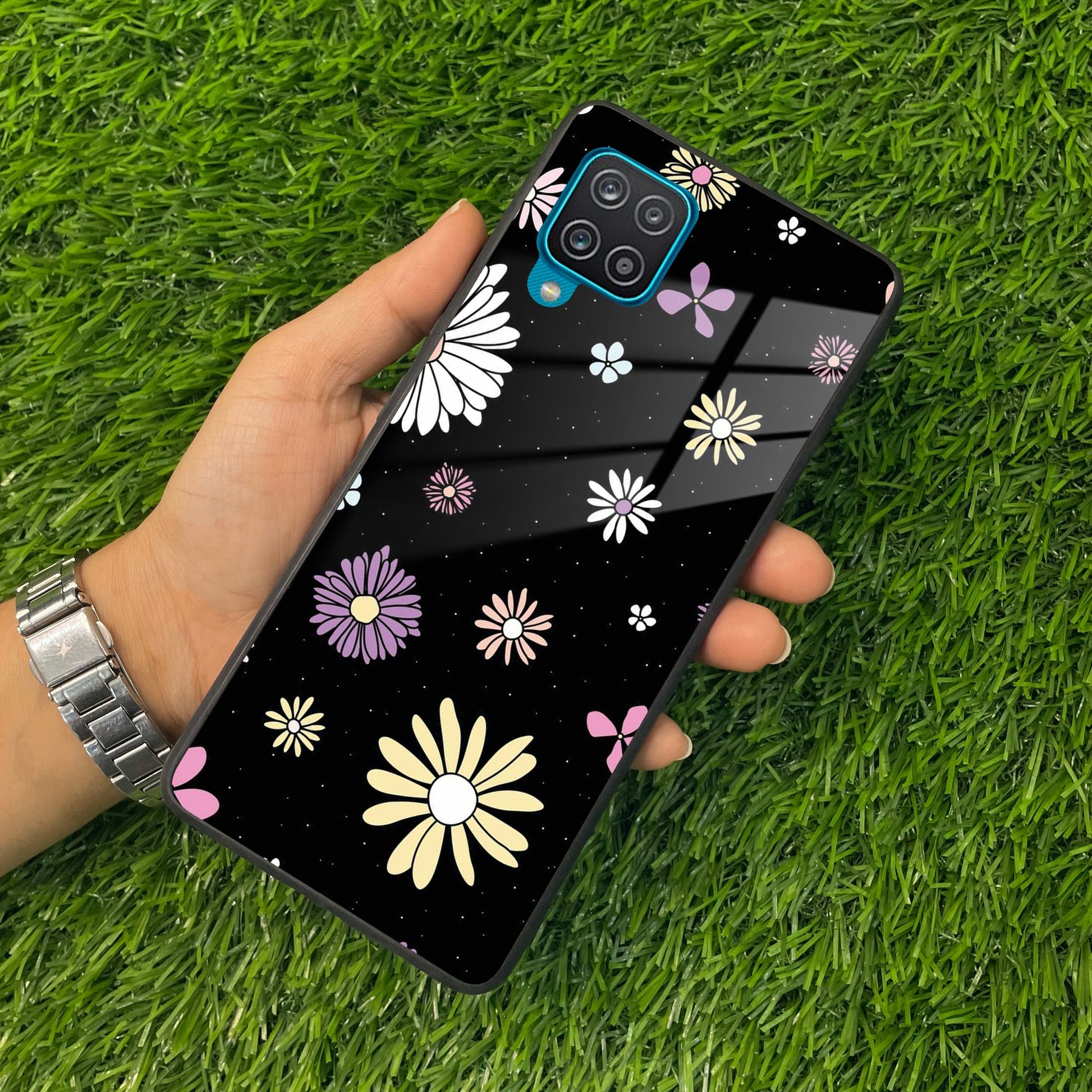 Seamless Floral Print Glass Case Cover For Samsung ShopOnCliQ