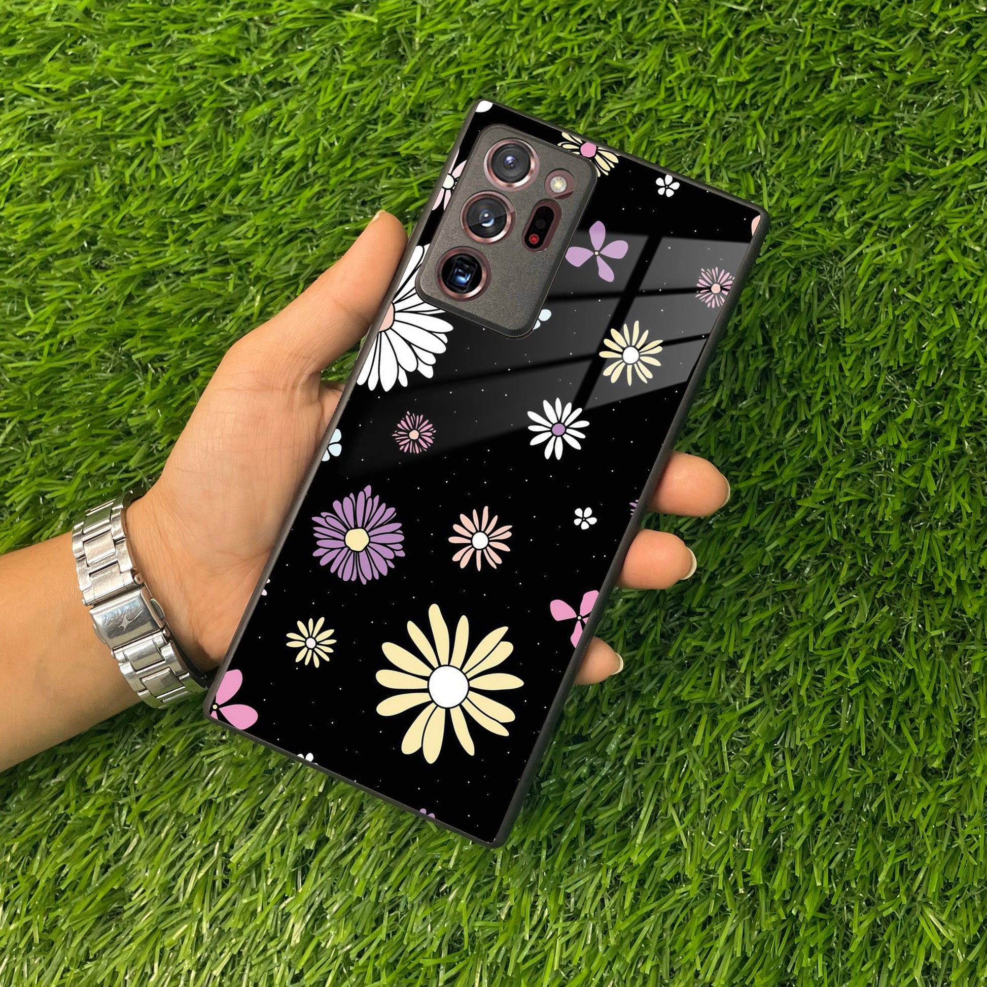 Seamless Floral Print Glass Case Cover For Samsung ShopOnCliQ