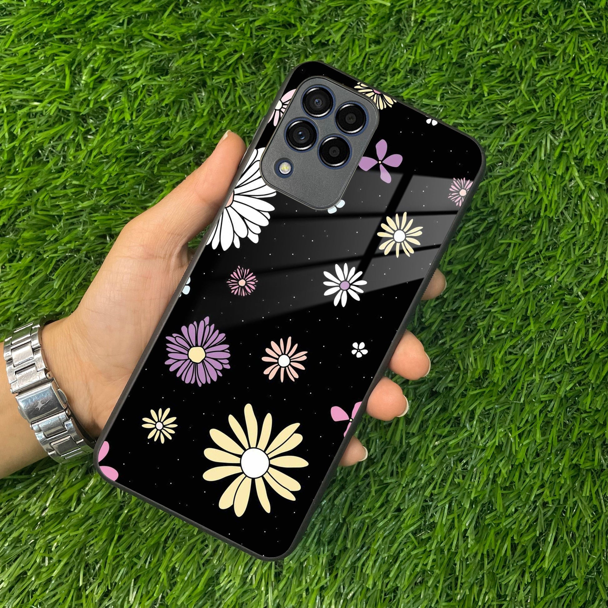 Seamless Floral Print Glass Case Cover For Samsung ShopOnCliQ