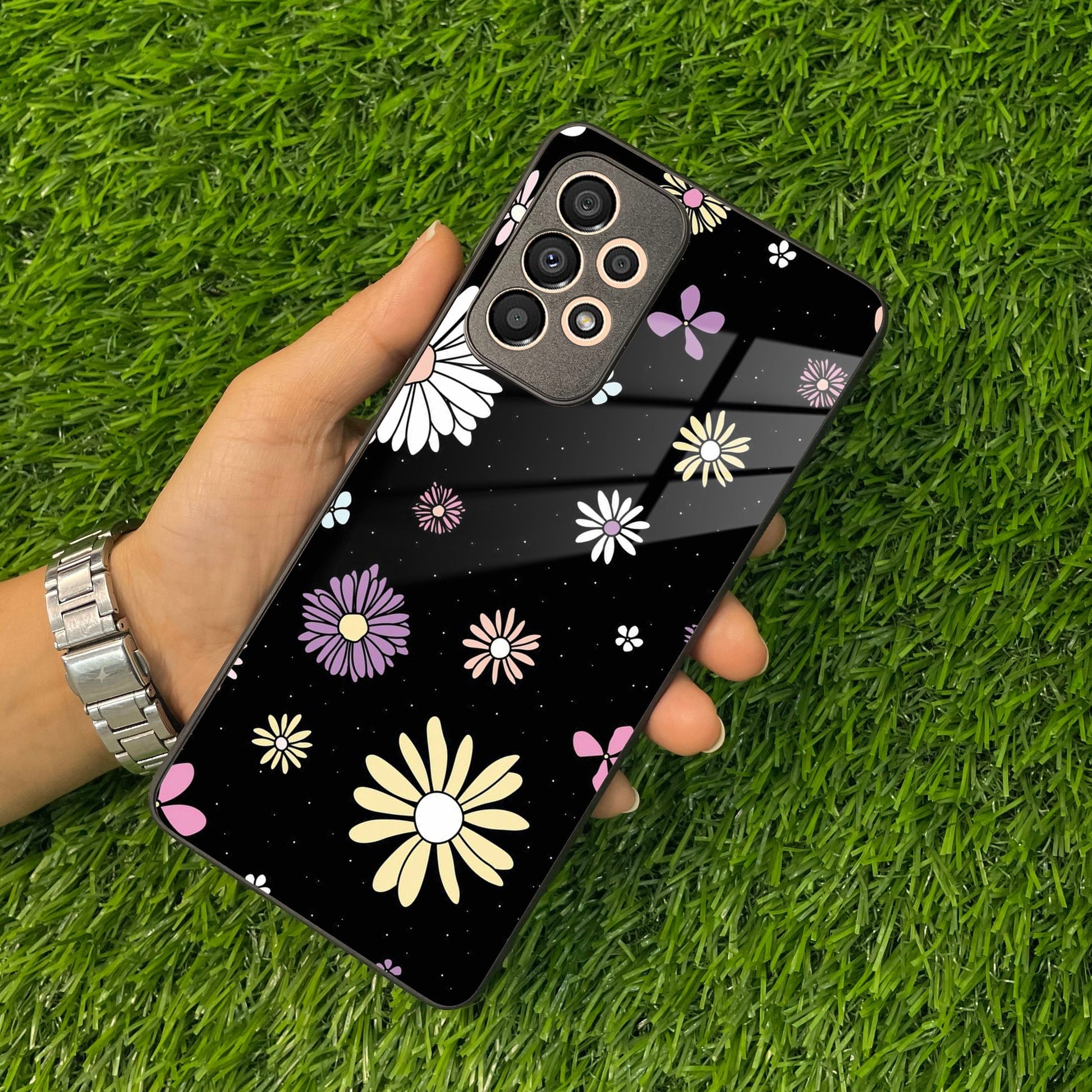 Seamless Floral Print Glass Case Cover For Samsung ShopOnCliQ