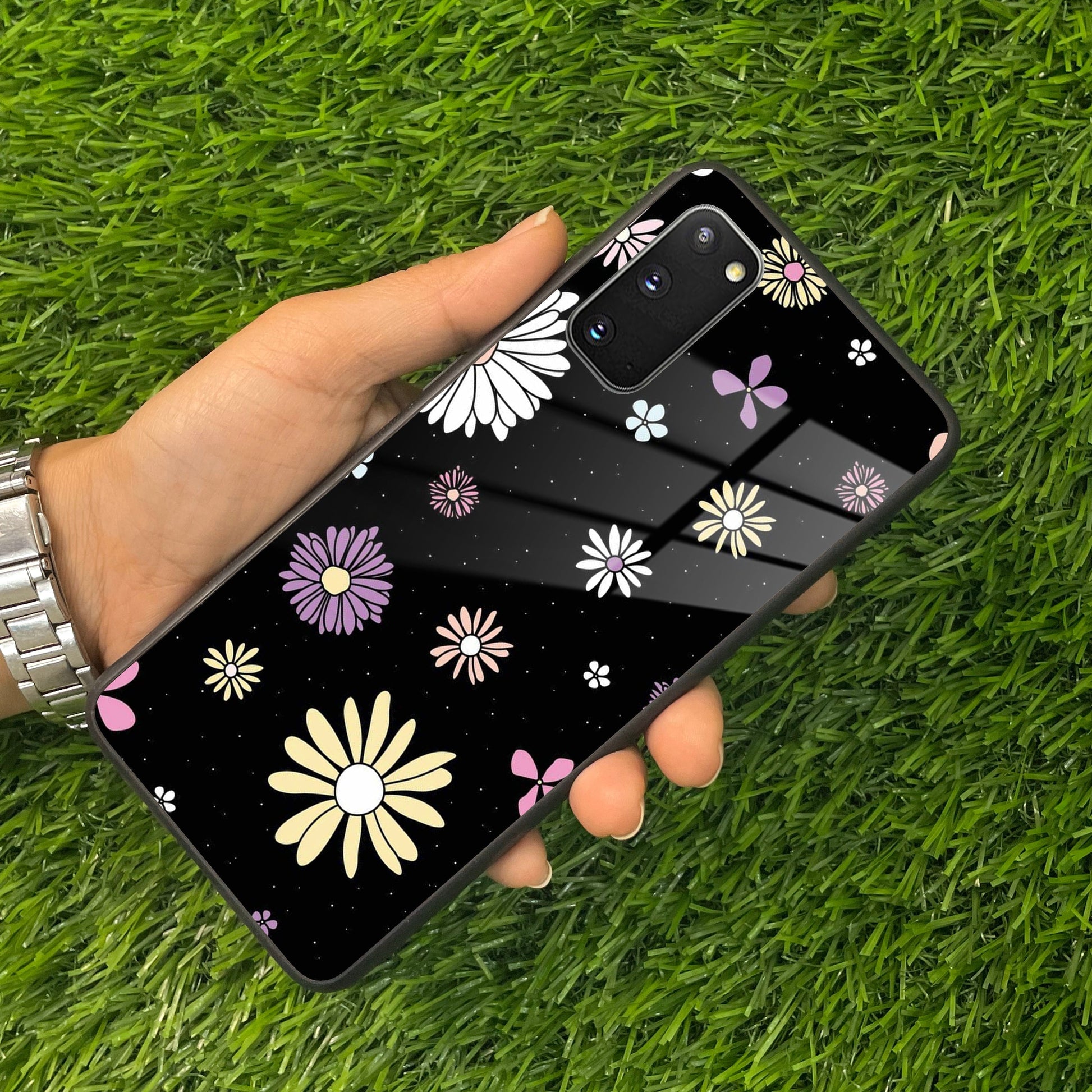Seamless Floral Print Glass Case Cover For Samsung ShopOnCliQ