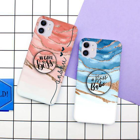 Shimmering pink & Blue watercolor Slim Phone Case Cover ShopOnCliQ