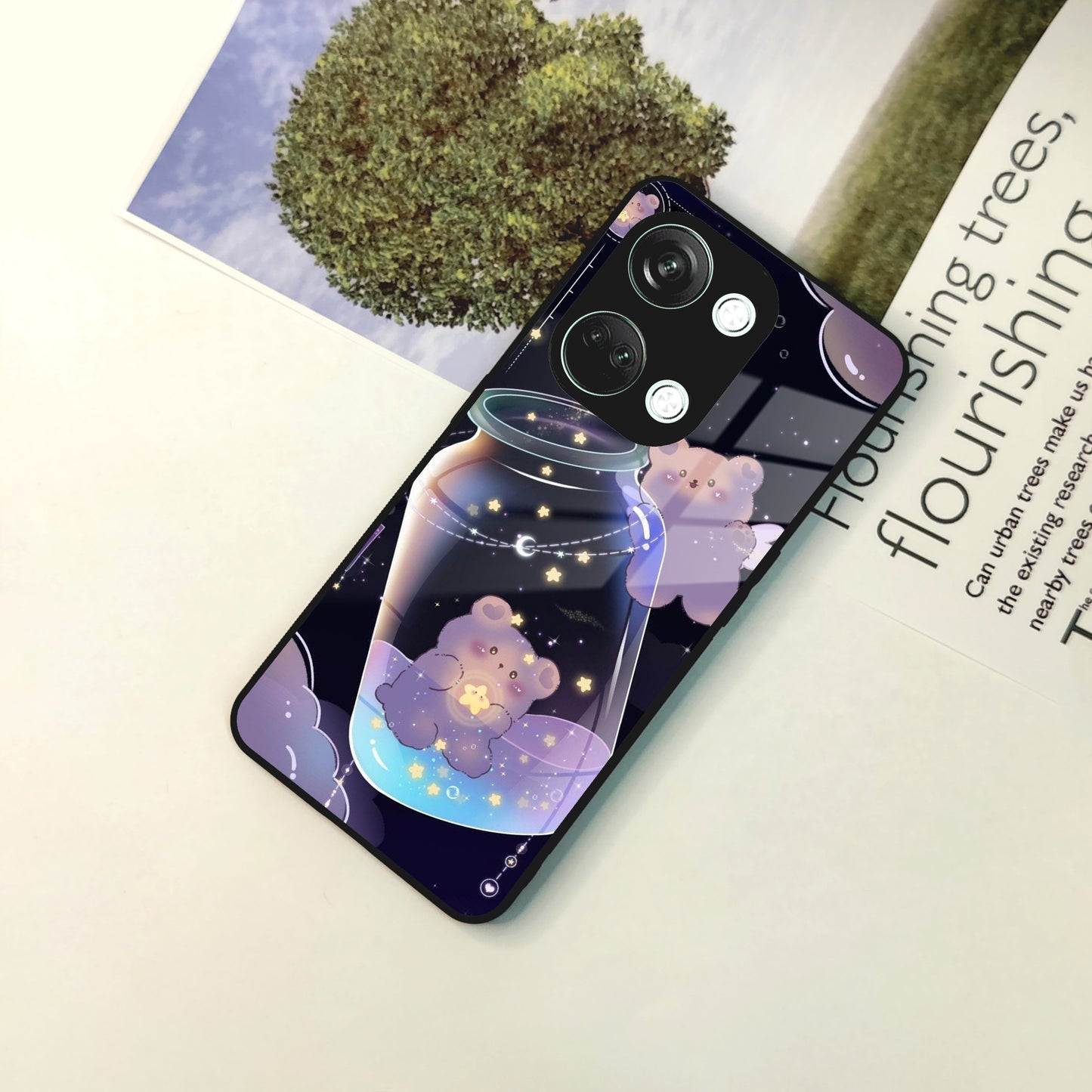 Sky Panda Design Glass Phone Case Cover V2 For OnePlus