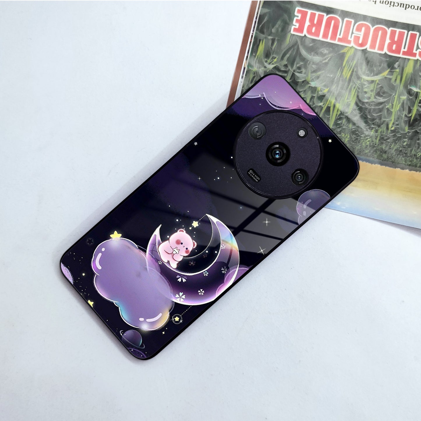 Sky Panda Design Glass Phone Case Cover For Realme/Narzo