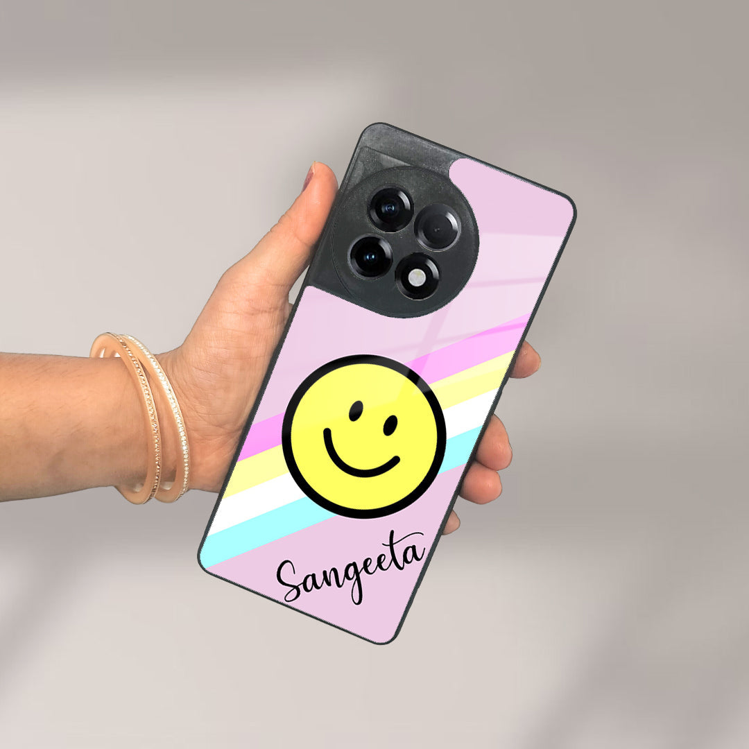 Smiley  Glass Case Cover For OnePlus ShopOnCliQ