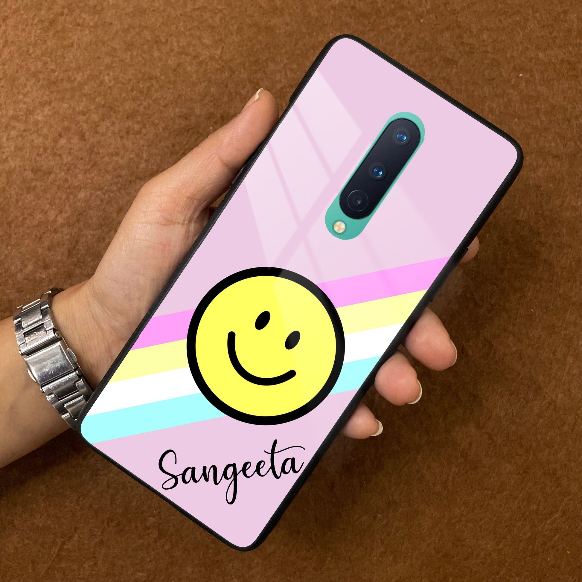 Smiley  Glass Case Cover For OnePlus ShopOnCliQ