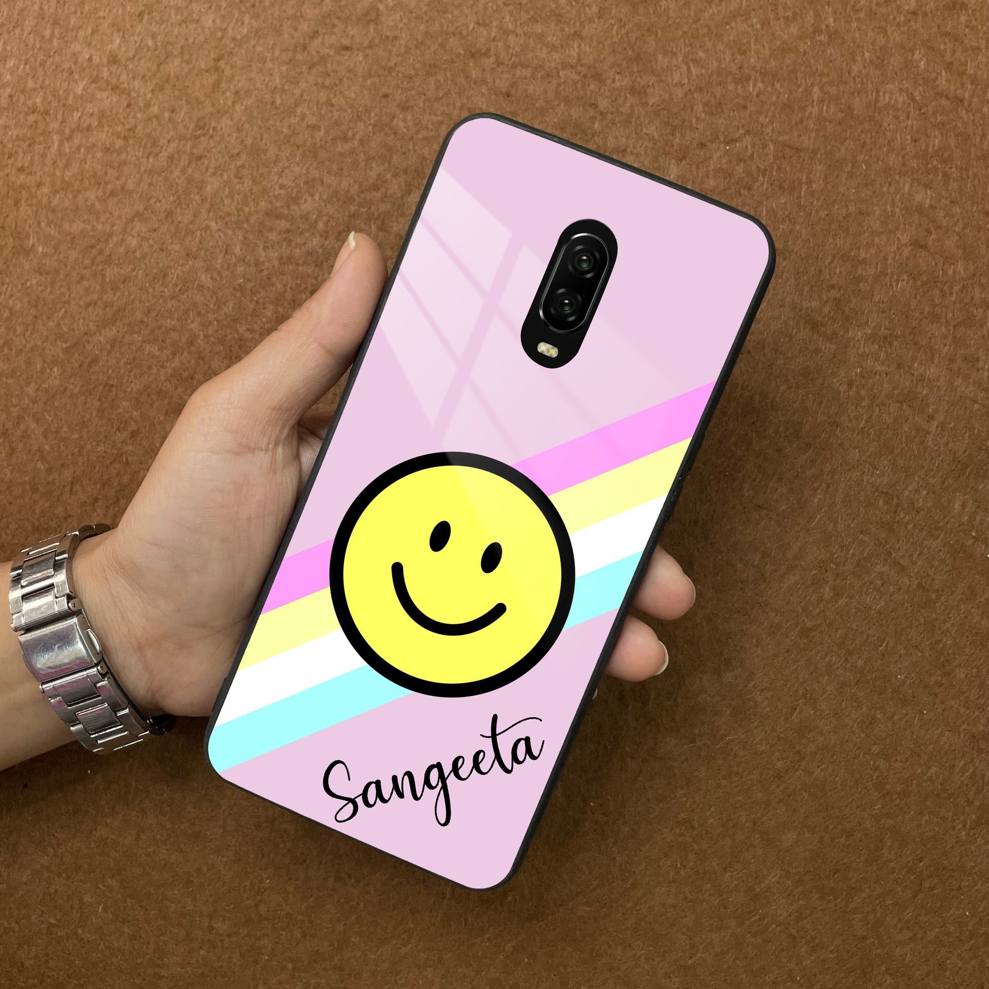 Smiley  Glass Case Cover For OnePlus ShopOnCliQ