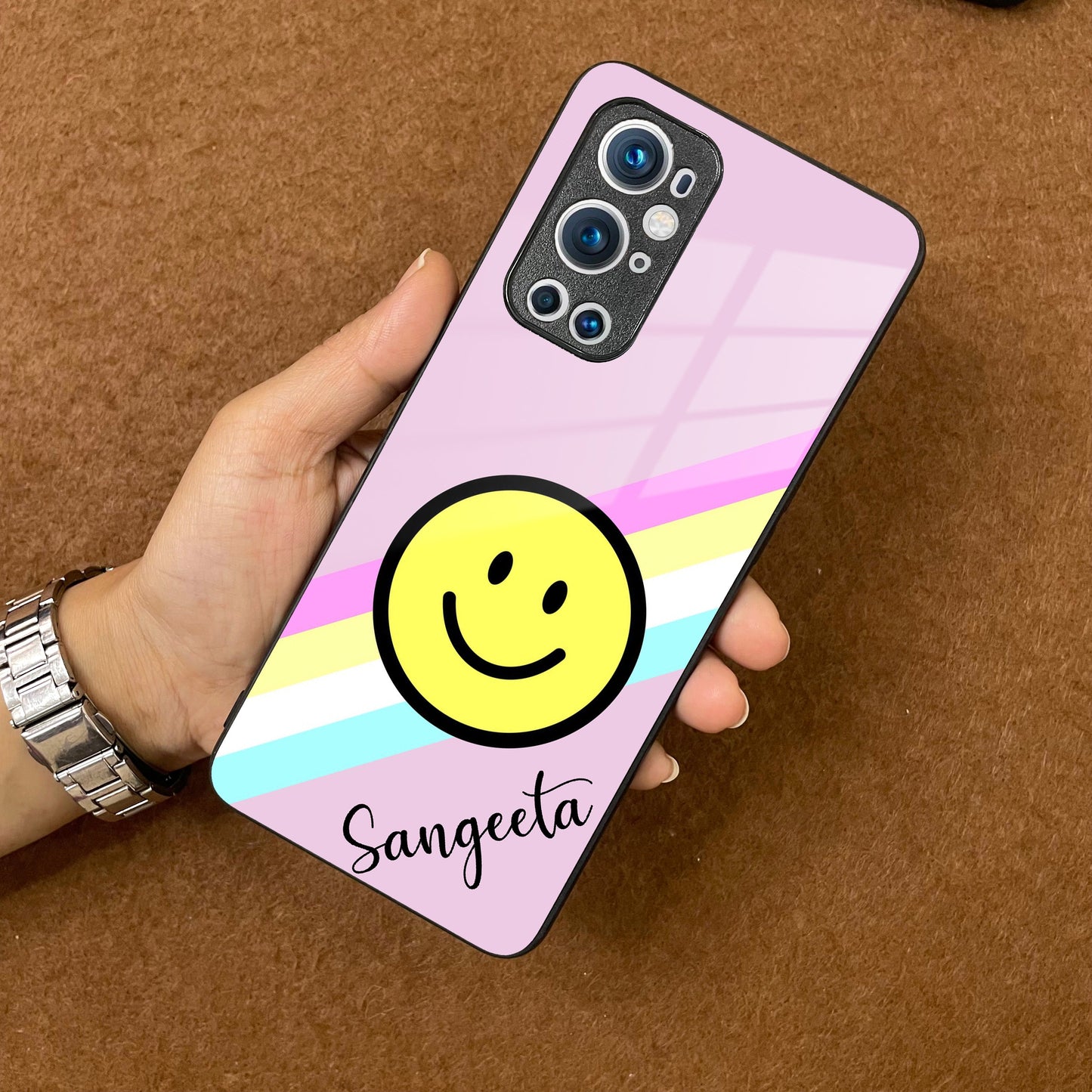 Smiley  Glass Case Cover For OnePlus ShopOnCliQ