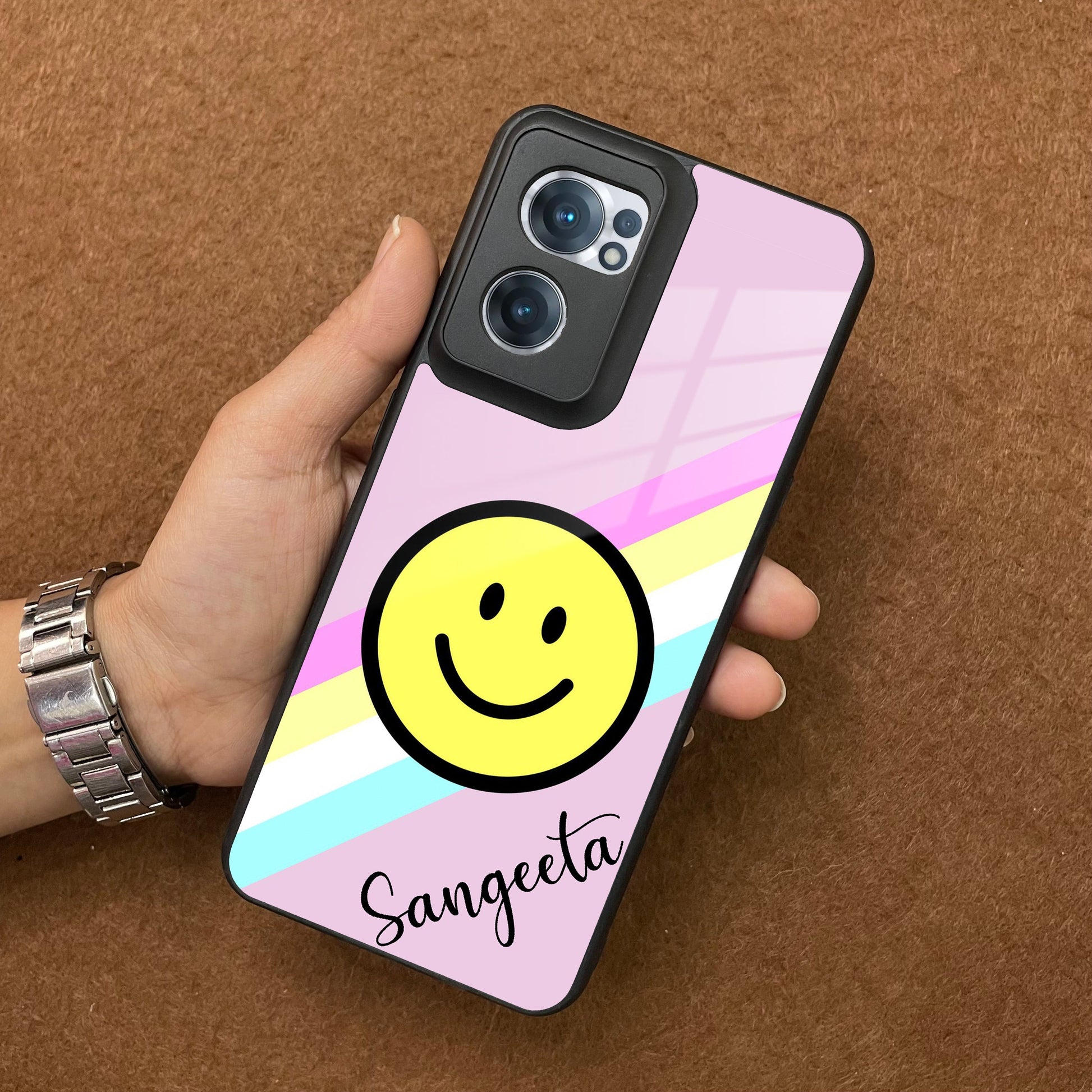 Smiley  Glass Case Cover For OnePlus ShopOnCliQ