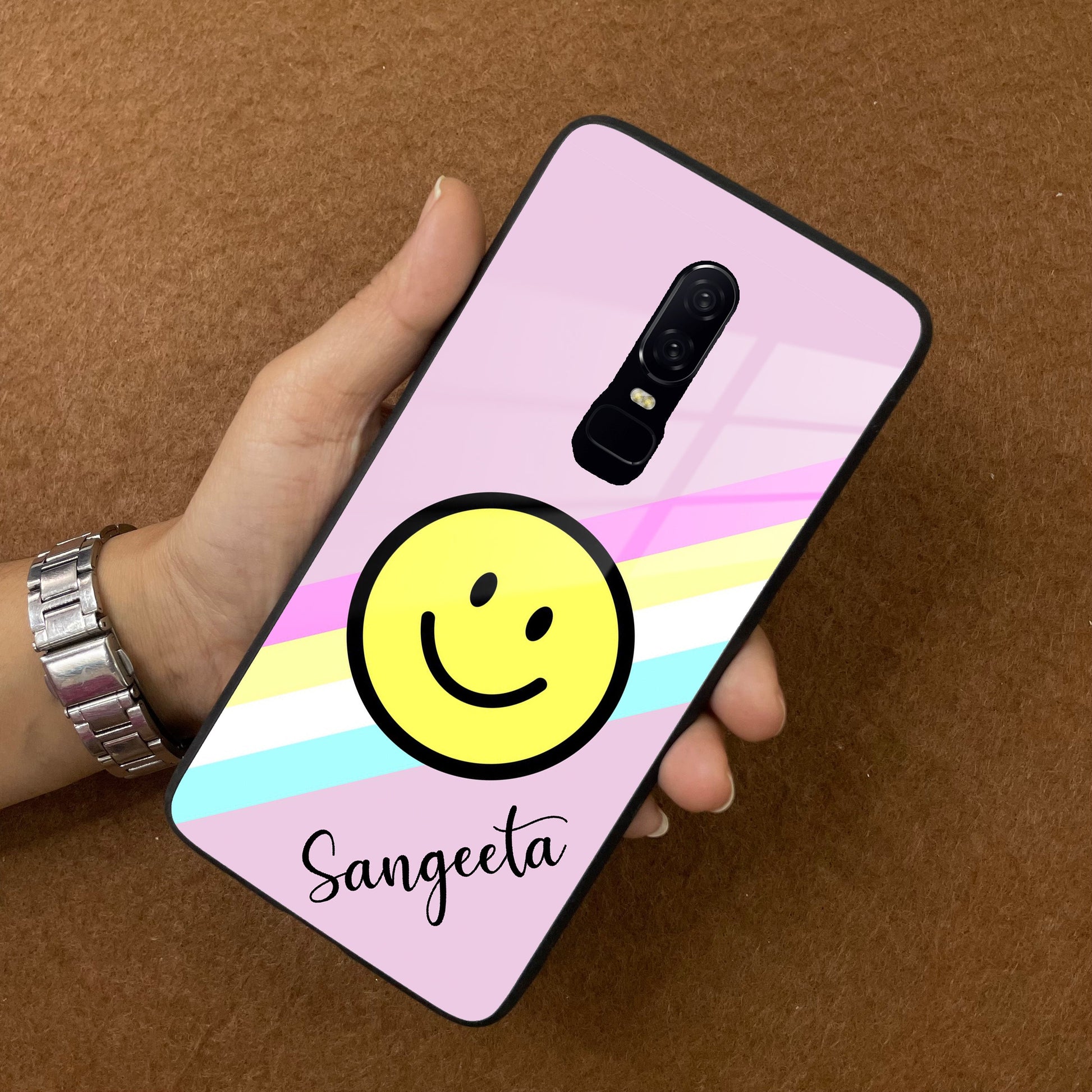 Smiley  Glass Case Cover For OnePlus ShopOnCliQ