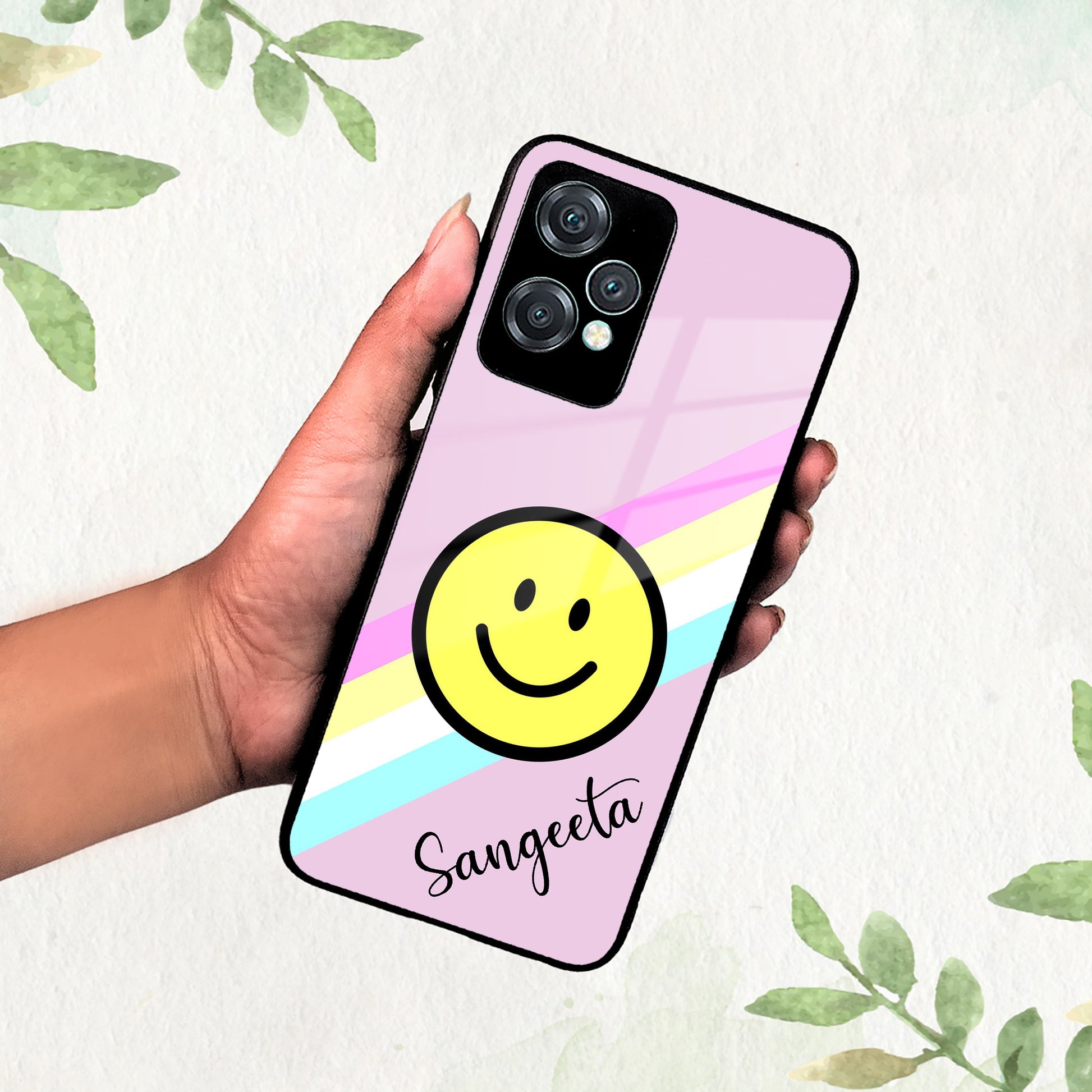 Smiley  Glass Case Cover For OnePlus ShopOnCliQ