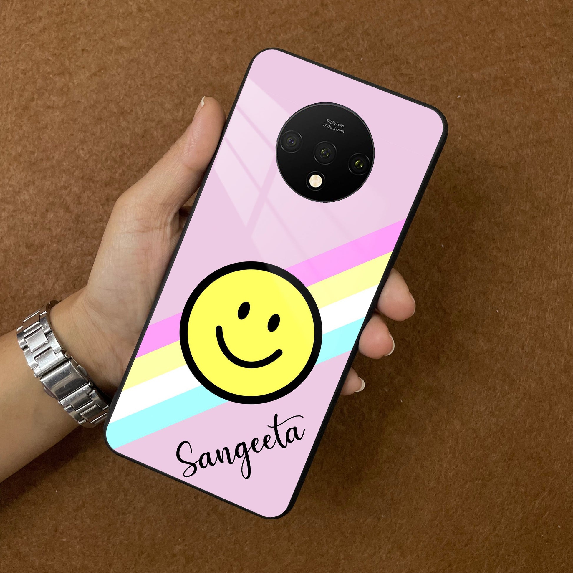 Smiley  Glass Case Cover For OnePlus ShopOnCliQ