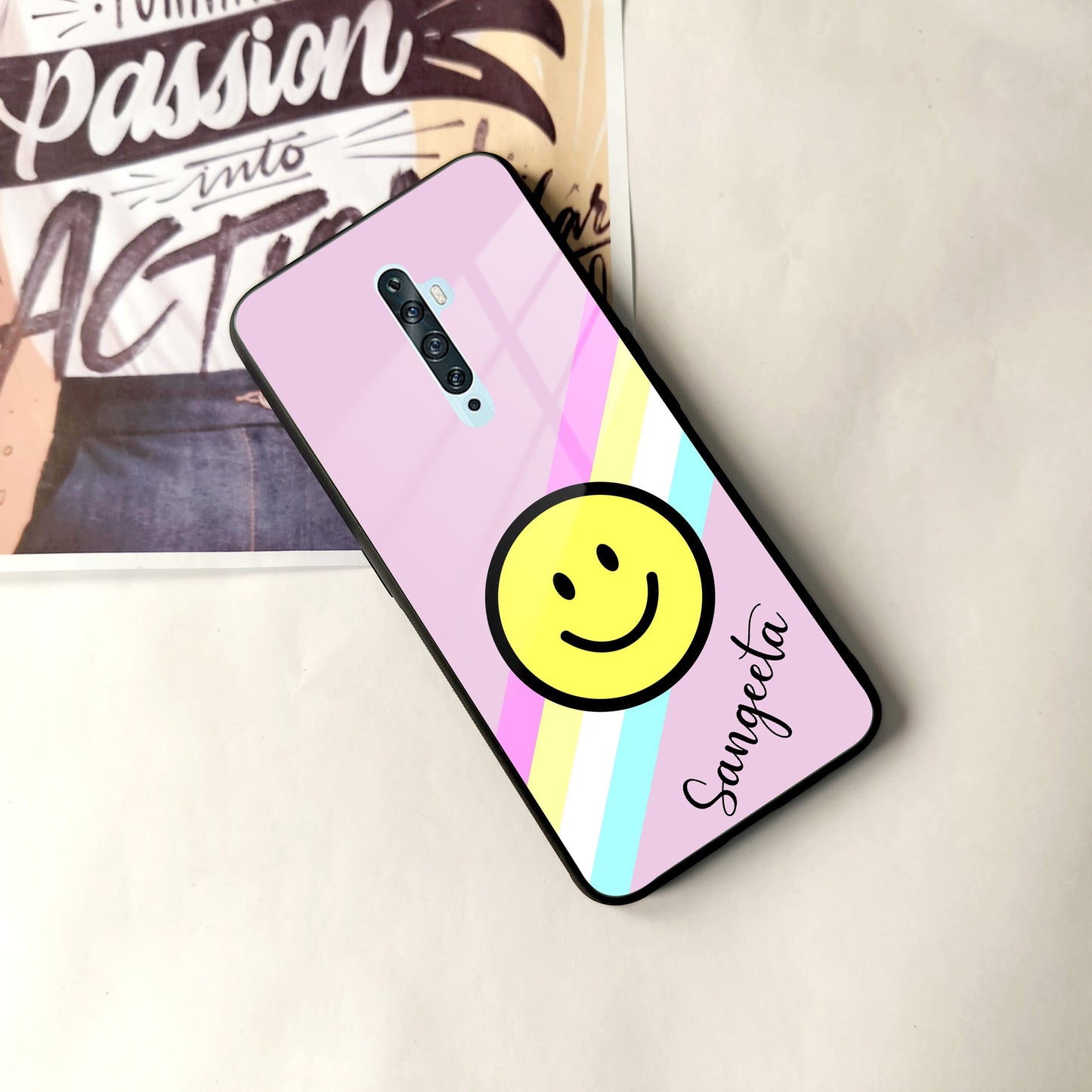 Smiley Glass Case Cover For Oppo ShopOnCliQ