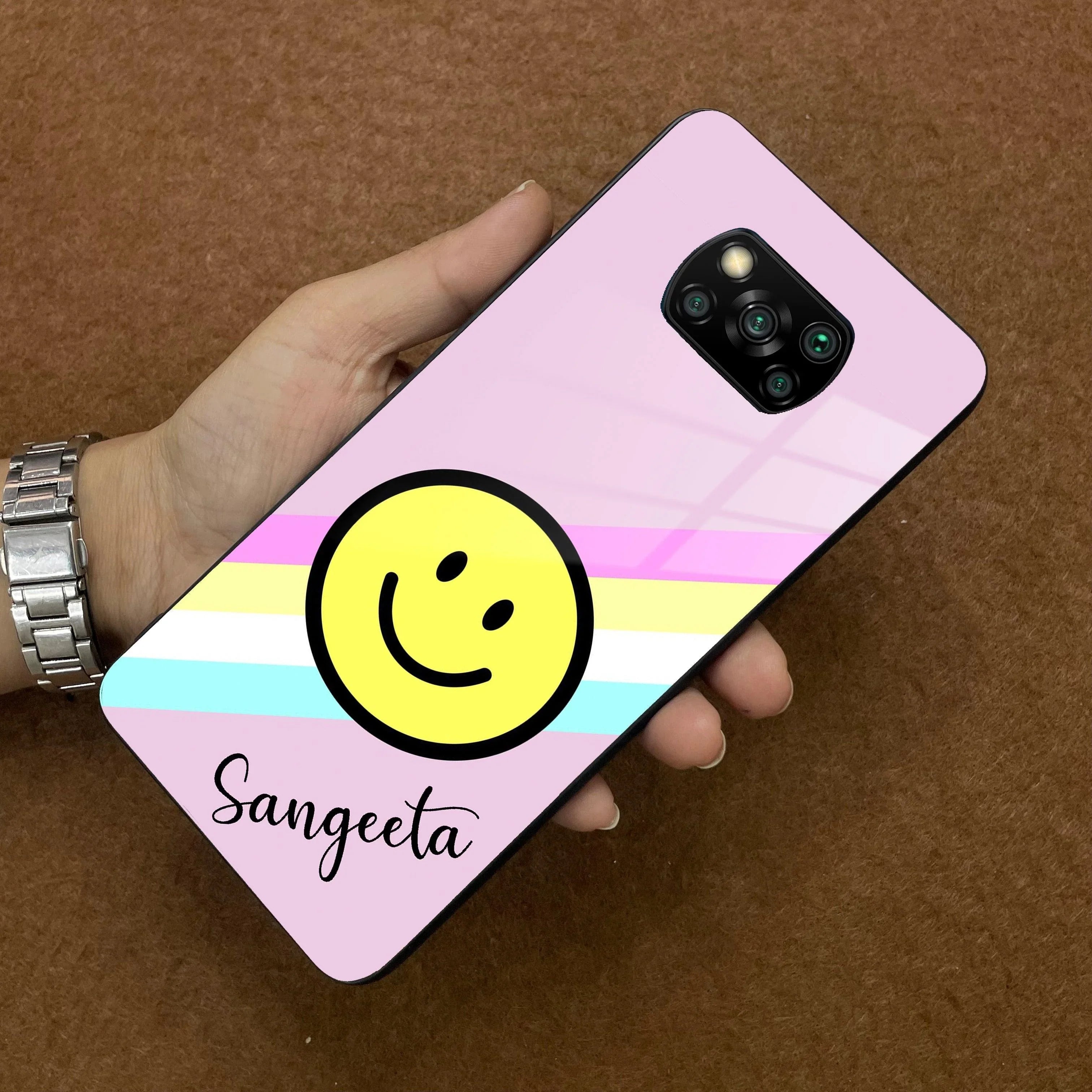 Smiley Glass Case Cover For Poco - ShopOnCliQ