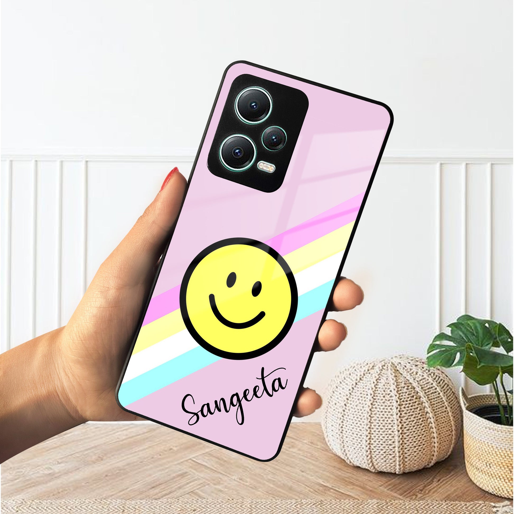 Smiley Glass Case Cover For Redmi/Xiaomi ShopOnCliQ