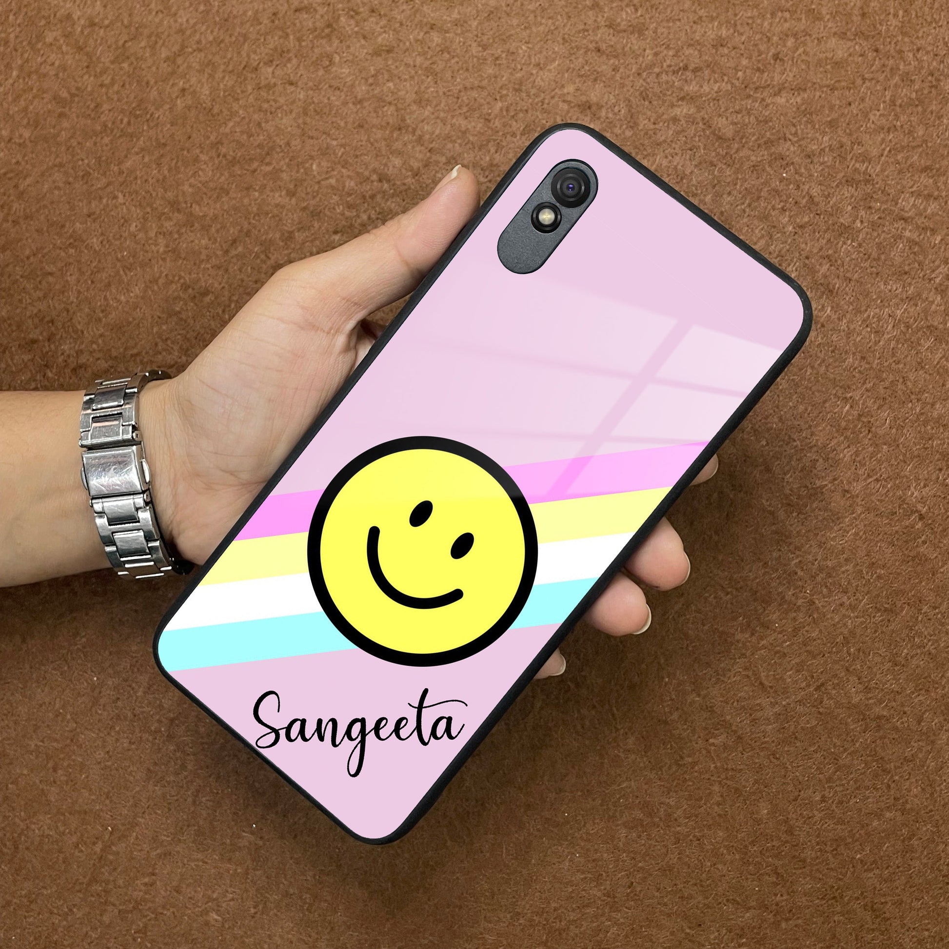 Smiley Glass Case Cover For Redmi/Xiaomi ShopOnCliQ