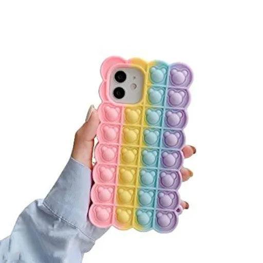 Stress Relieving Bubble Gummy Bear Pop-Up Silicon Phone Case V2 - ShopOnCliQ