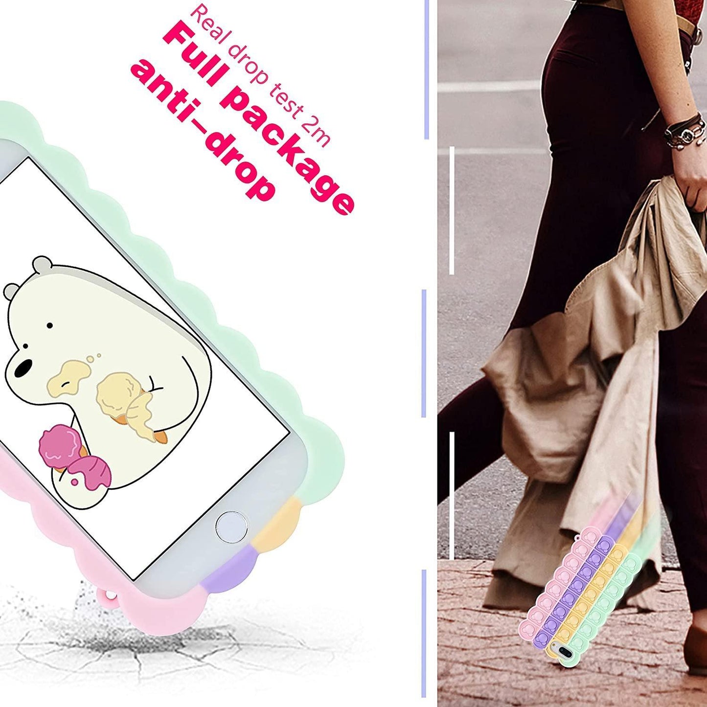 Stress Relieving Bubble Gummy Bear  Pop-Up Silicon  Phone Case V2 ShopOnCliQ