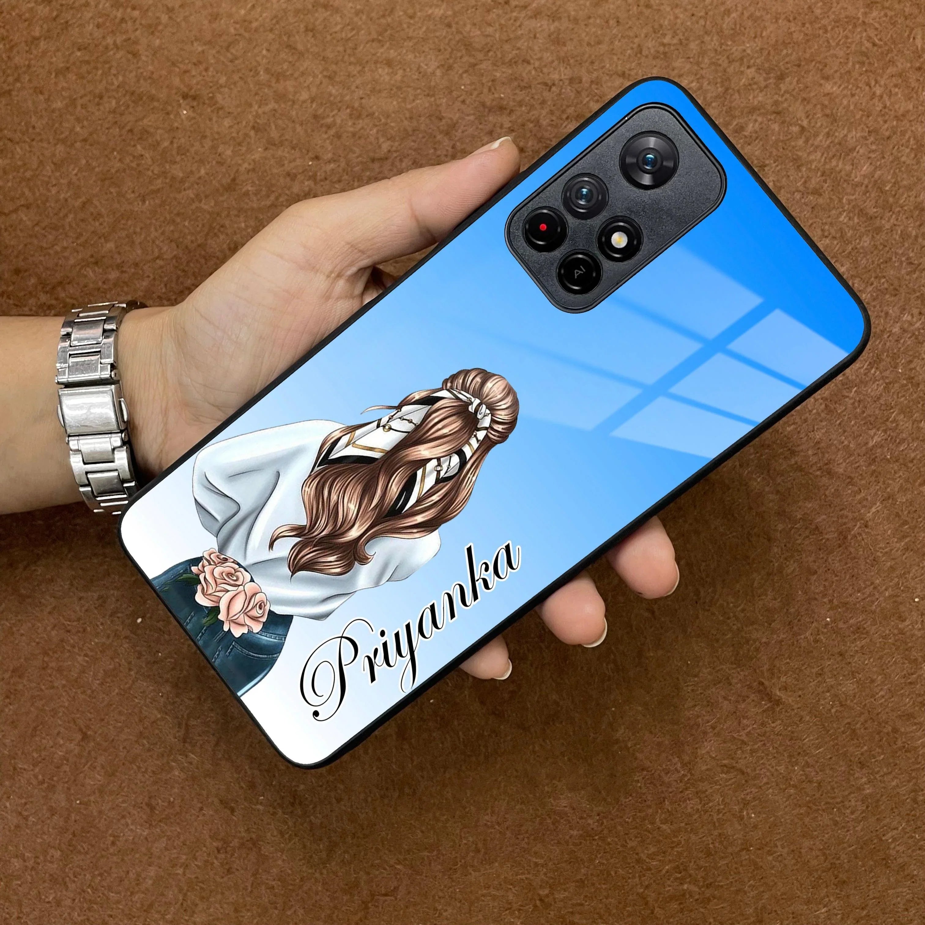 Styles Girl Customize Name Glass Case For Poco - ShopOnCliQ