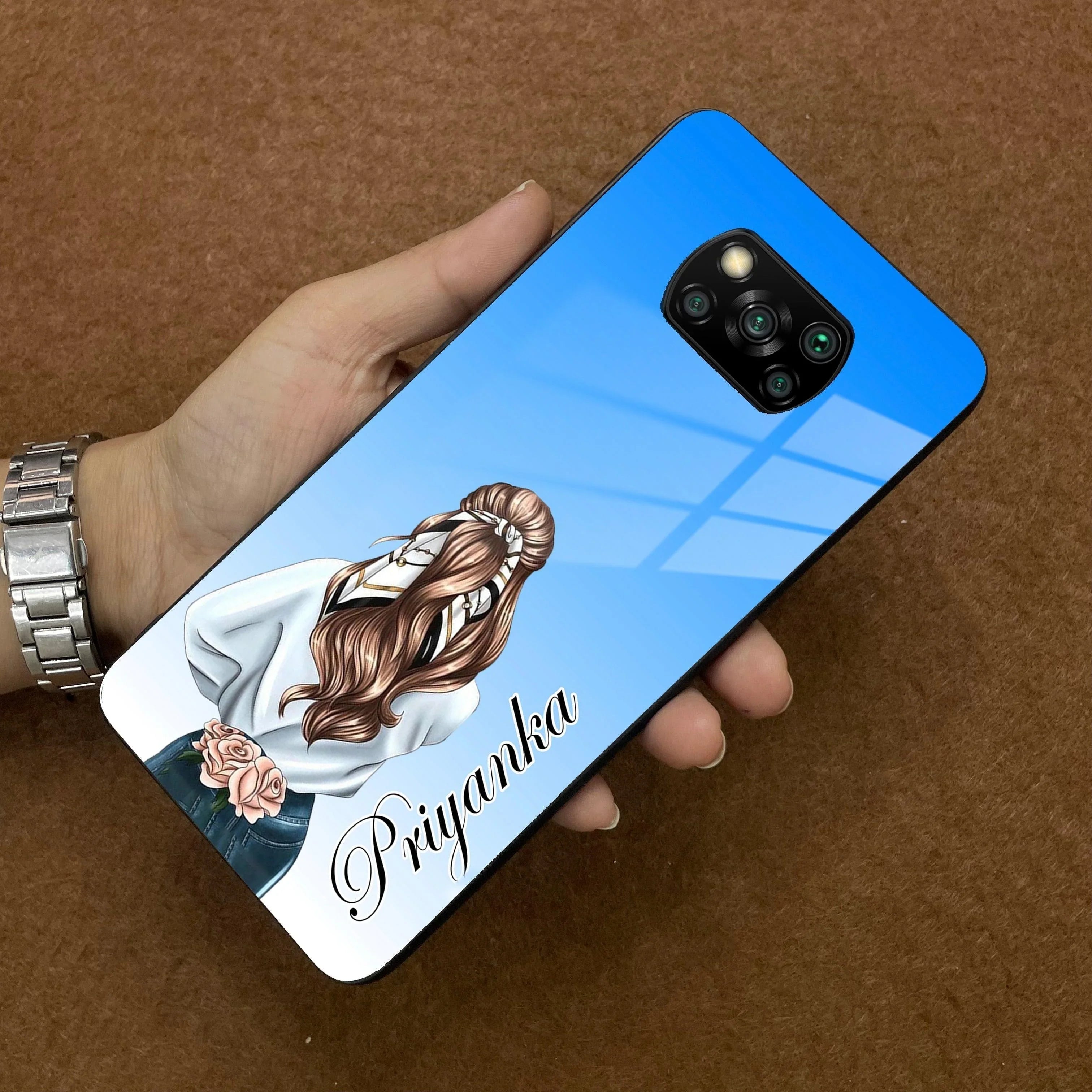 Styles Girl Customize Name Glass Case For Poco - ShopOnCliQ