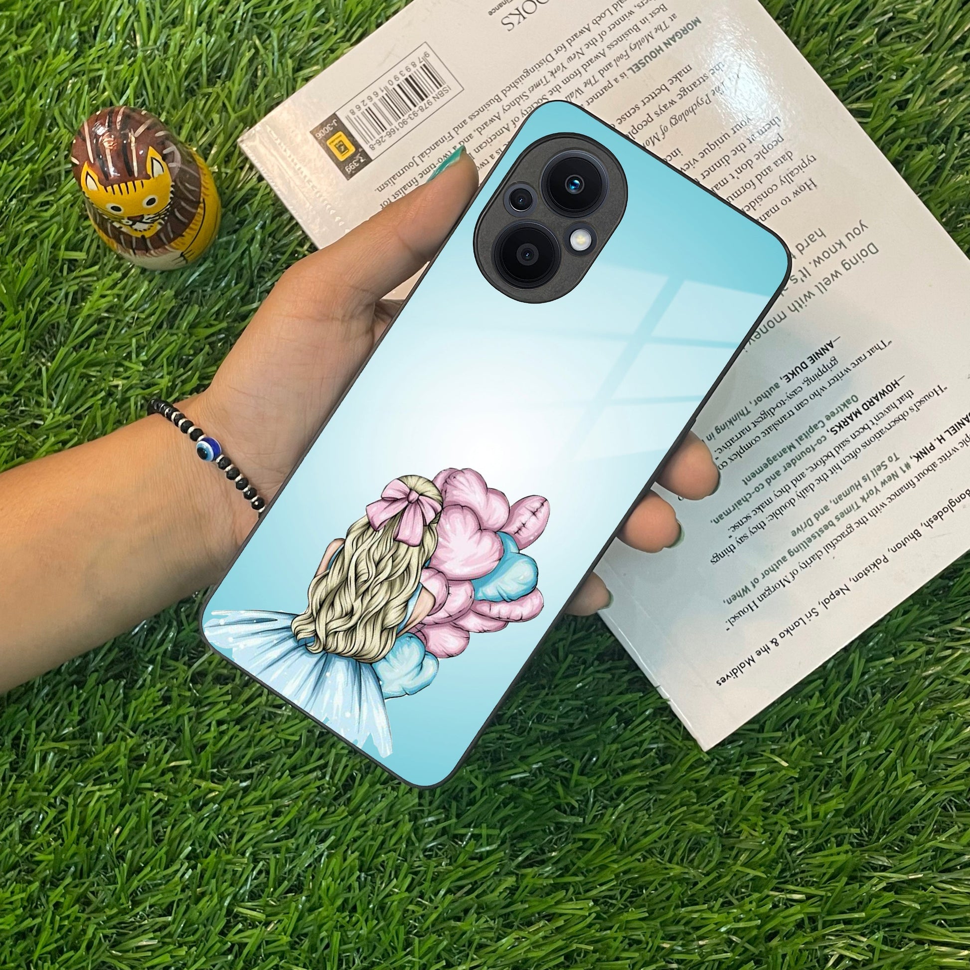 Styles Girl With Balloon Glass Case For Oppo ShopOnCliQ