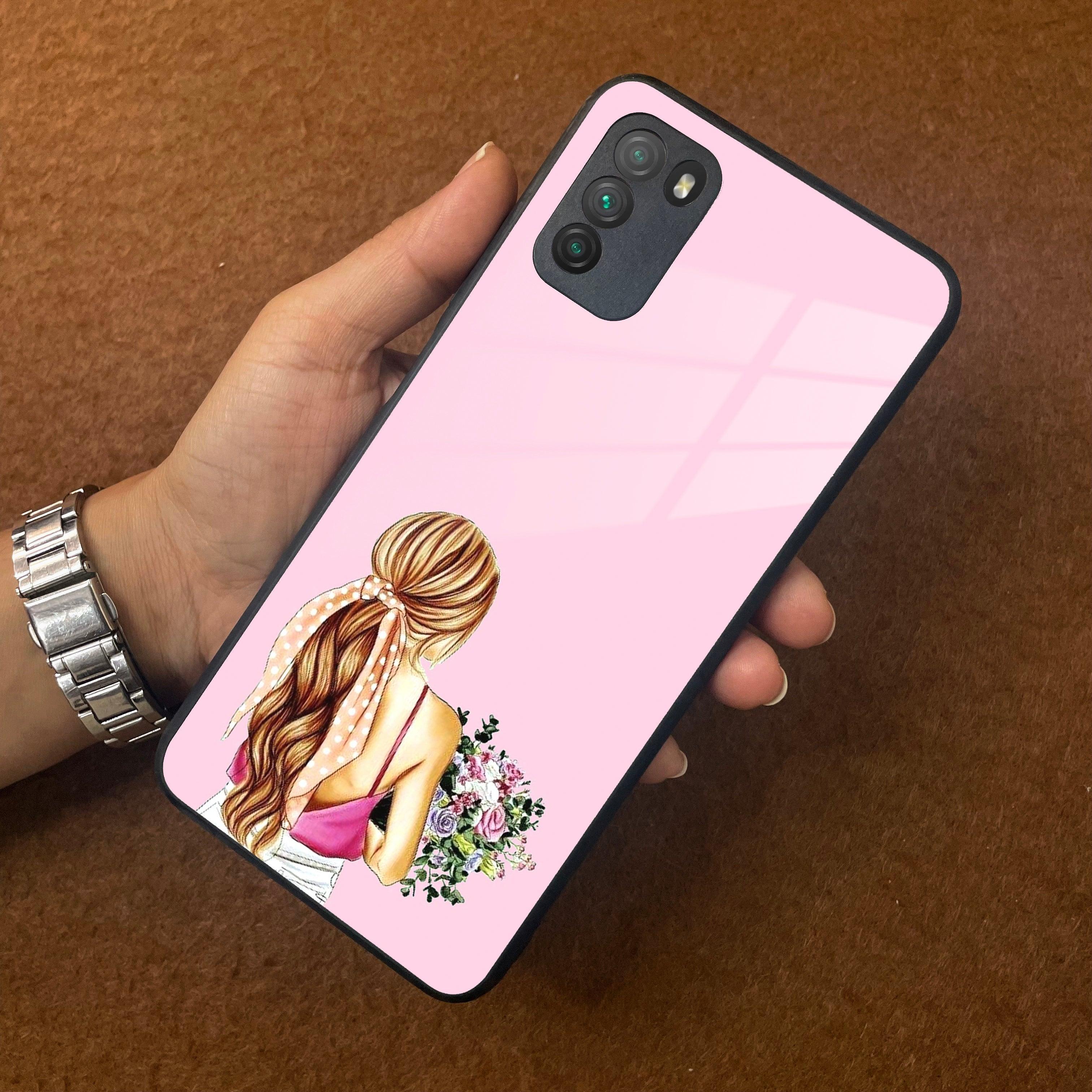 Styles Girl With Flower Glass Case For Poco - ShopOnCliQ