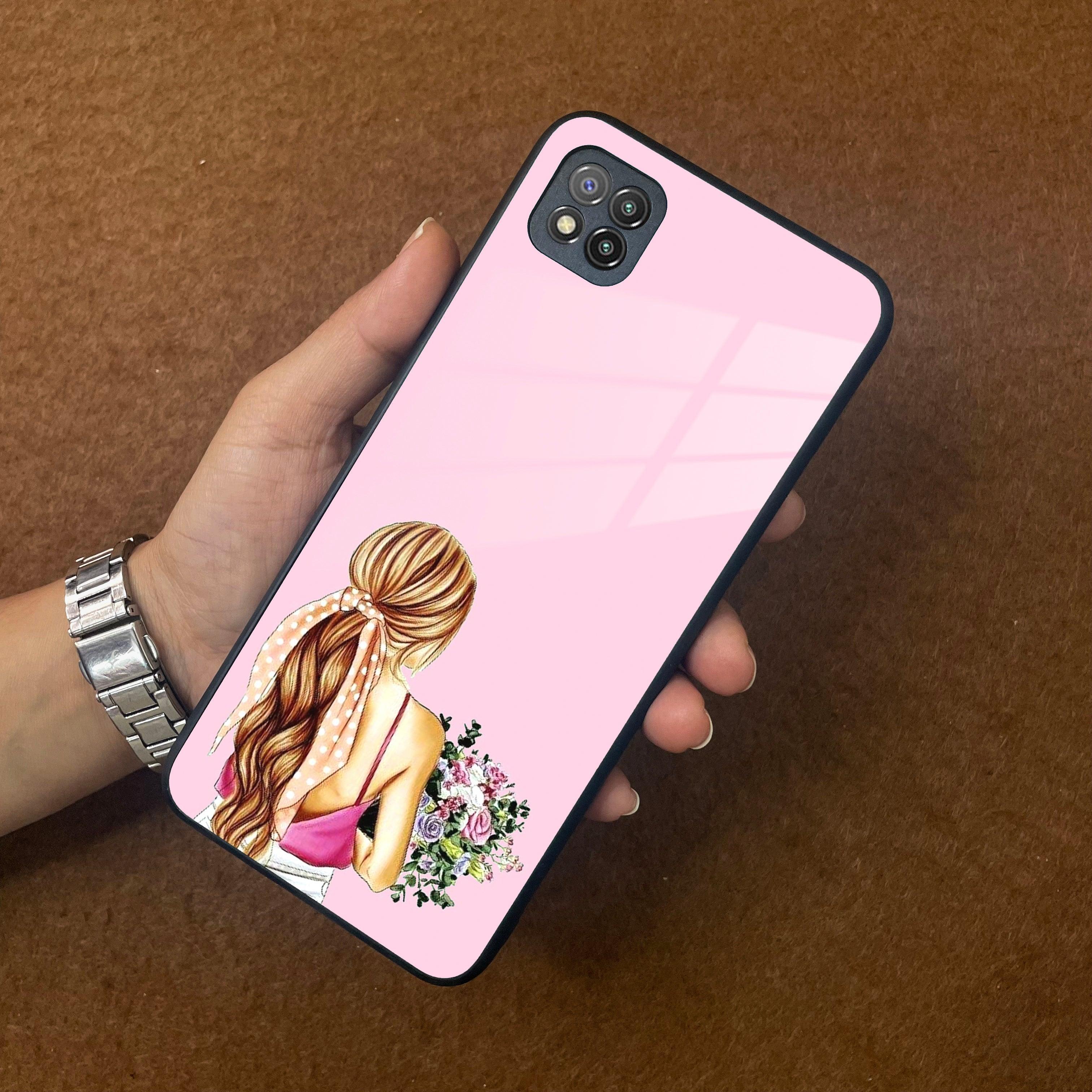 Styles Girl With Flower Glass Case For Poco - ShopOnCliQ