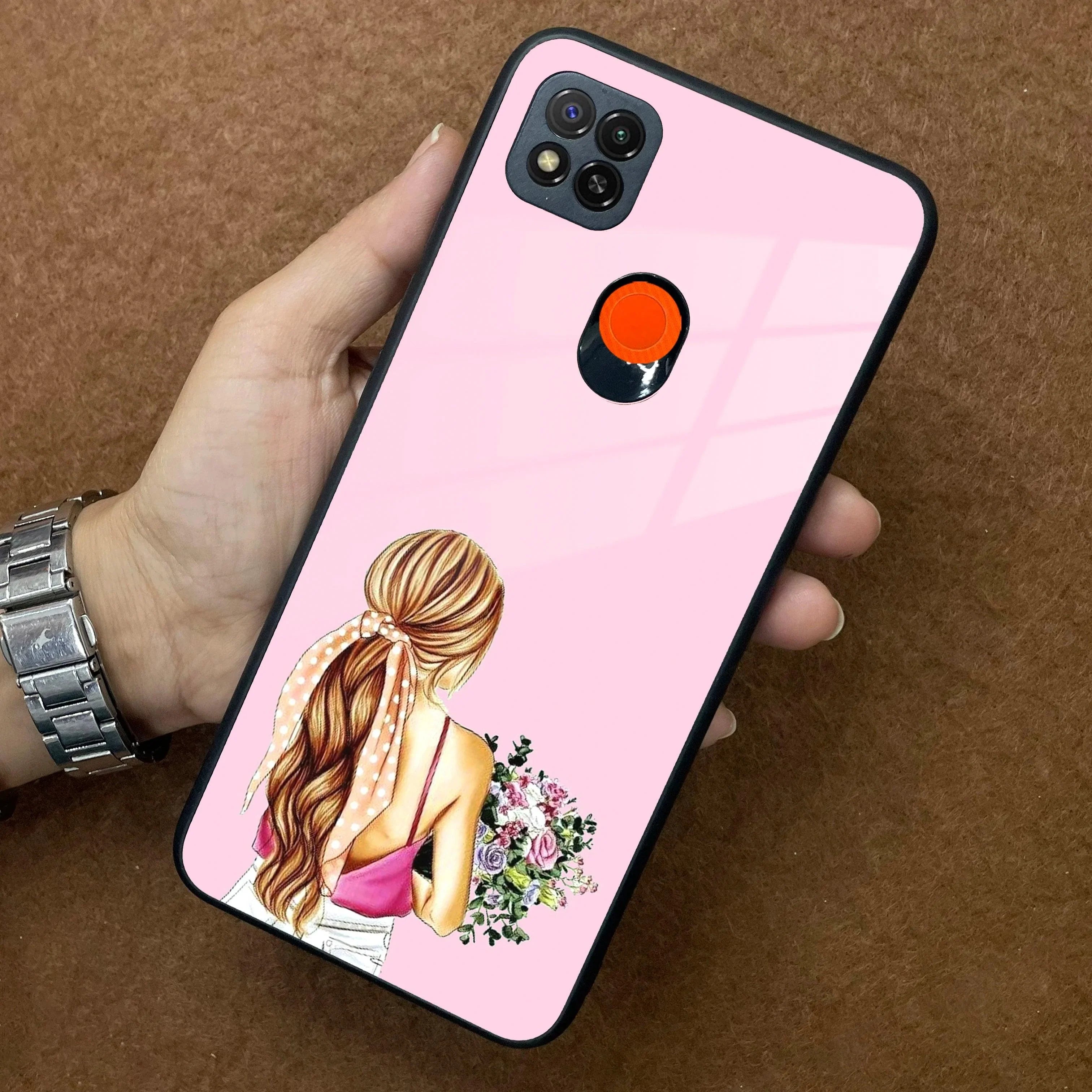Styles Girl With Flower Glass Case For Poco - ShopOnCliQ