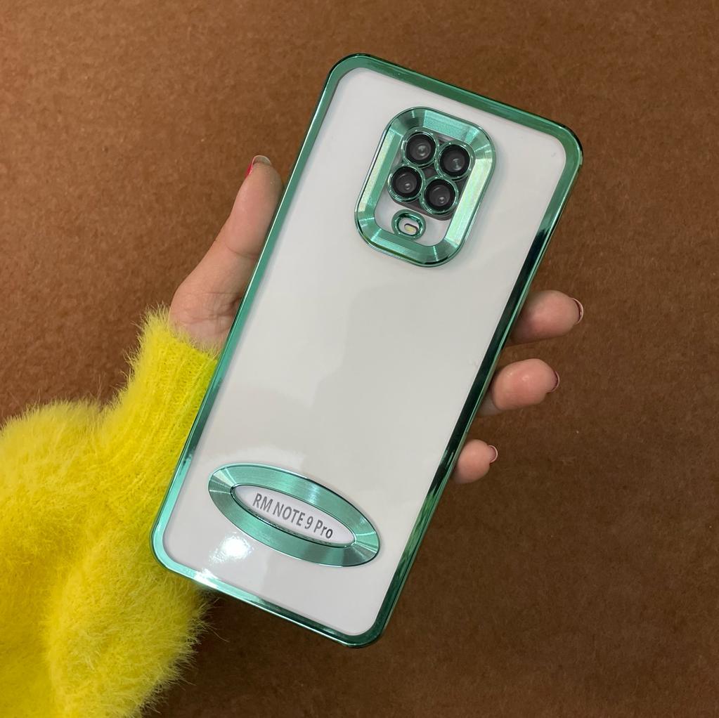 Transparent Fashion Ring Logo Cut And Lens Protection Back Case Cover For Redmi/Poco (Green) ShopOnCliQ