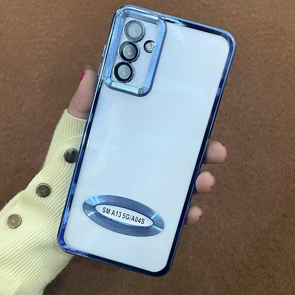 Transparent Fashion Ring Logo Cut And Lens Protection Back Case Cover For Samsung ( BLUE ) ShopOnCliQ