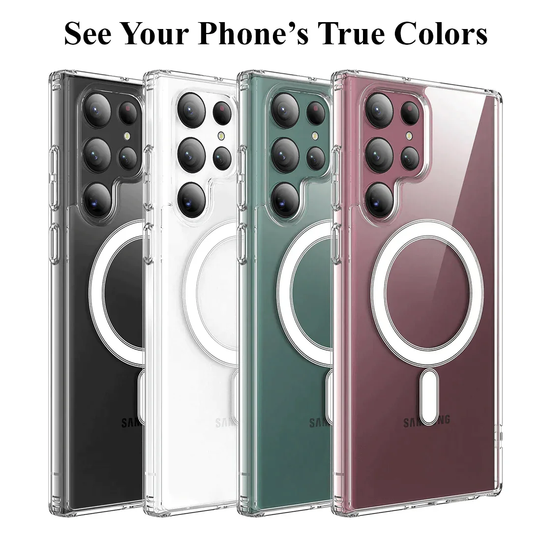 Ultra Hybrid MagSafe Silicon Transparent Back Cover for Samsung - ShopOnCliQ