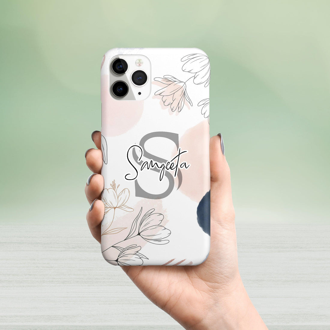 Watercolor Floral Customize Name Phone Case Cover For Vivo