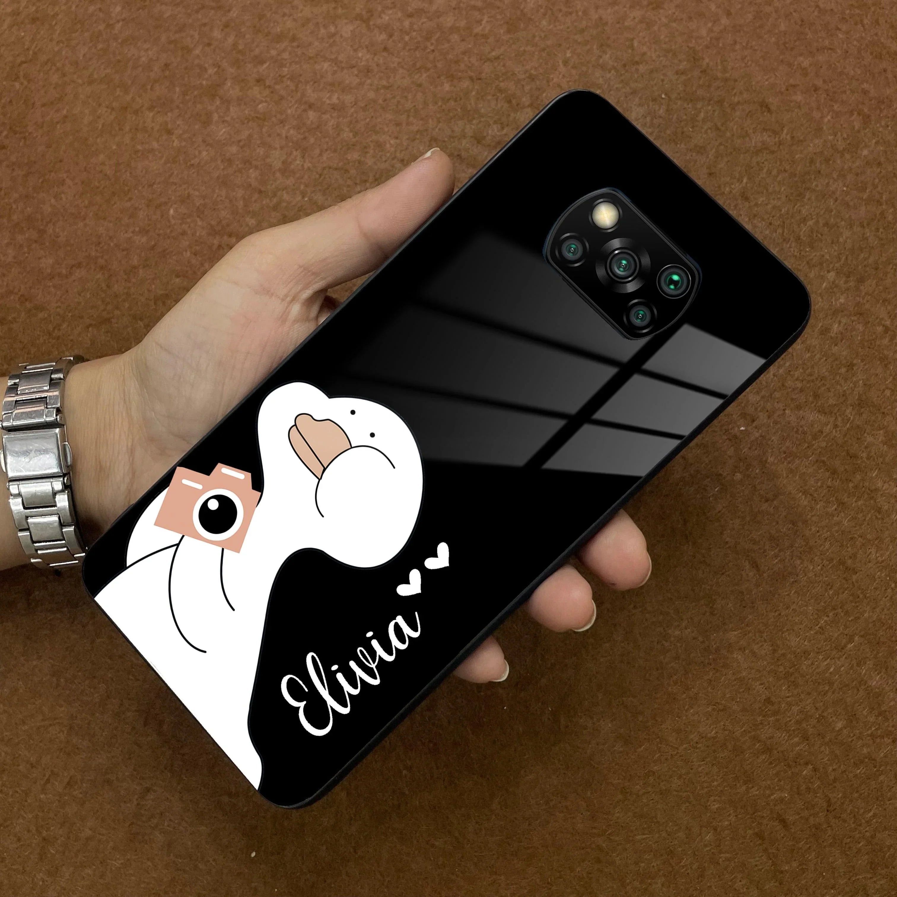 White Duck Glass Case Cover For Poco - ShopOnCliQ