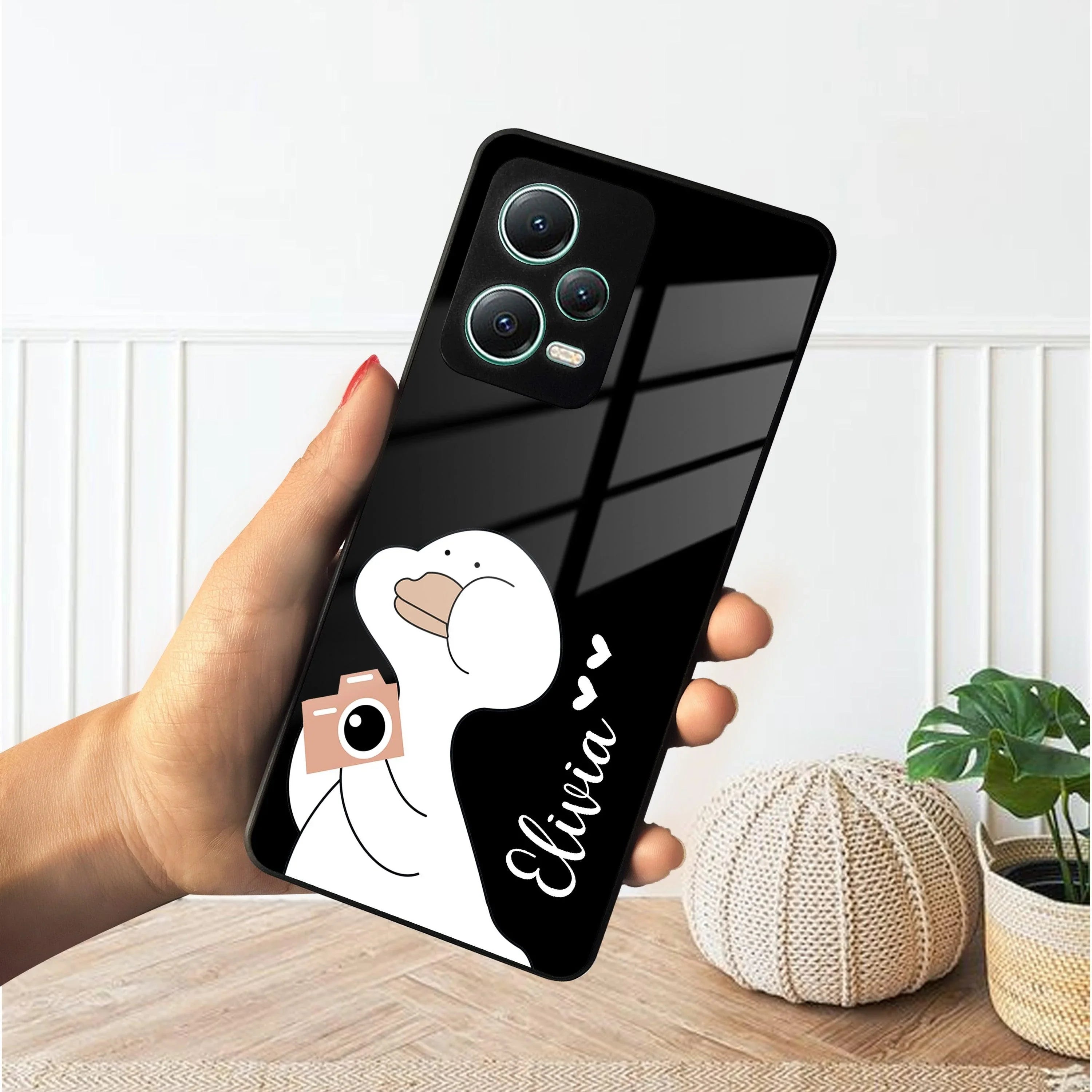 White Duck Glass Case Cover For Poco - ShopOnCliQ