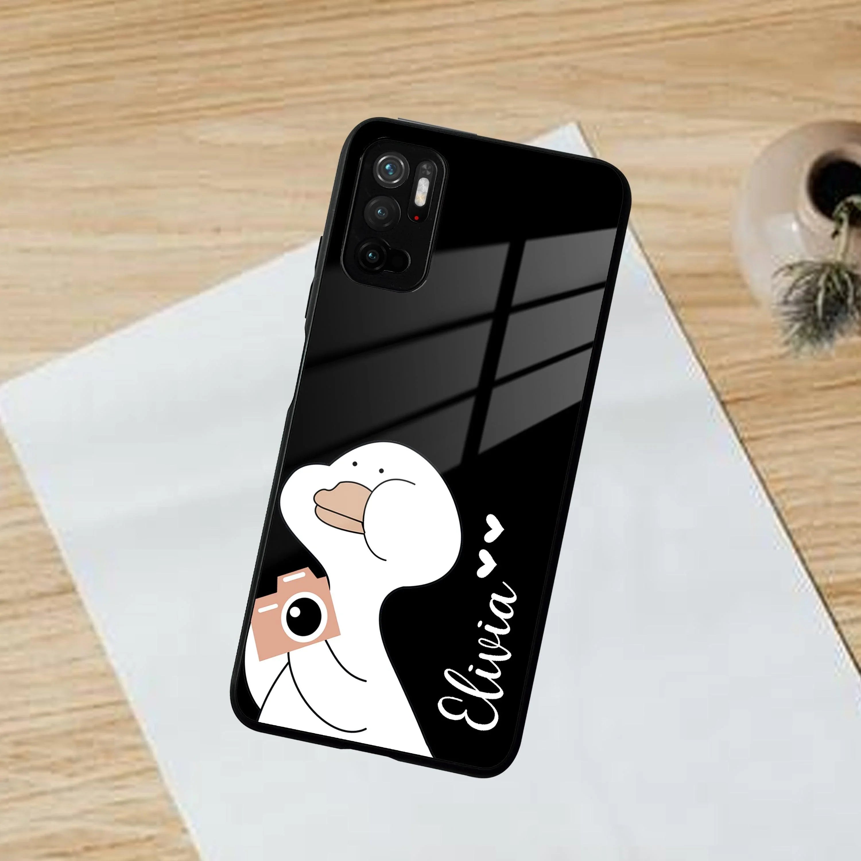 White Duck Glass Case Cover For Poco - ShopOnCliQ