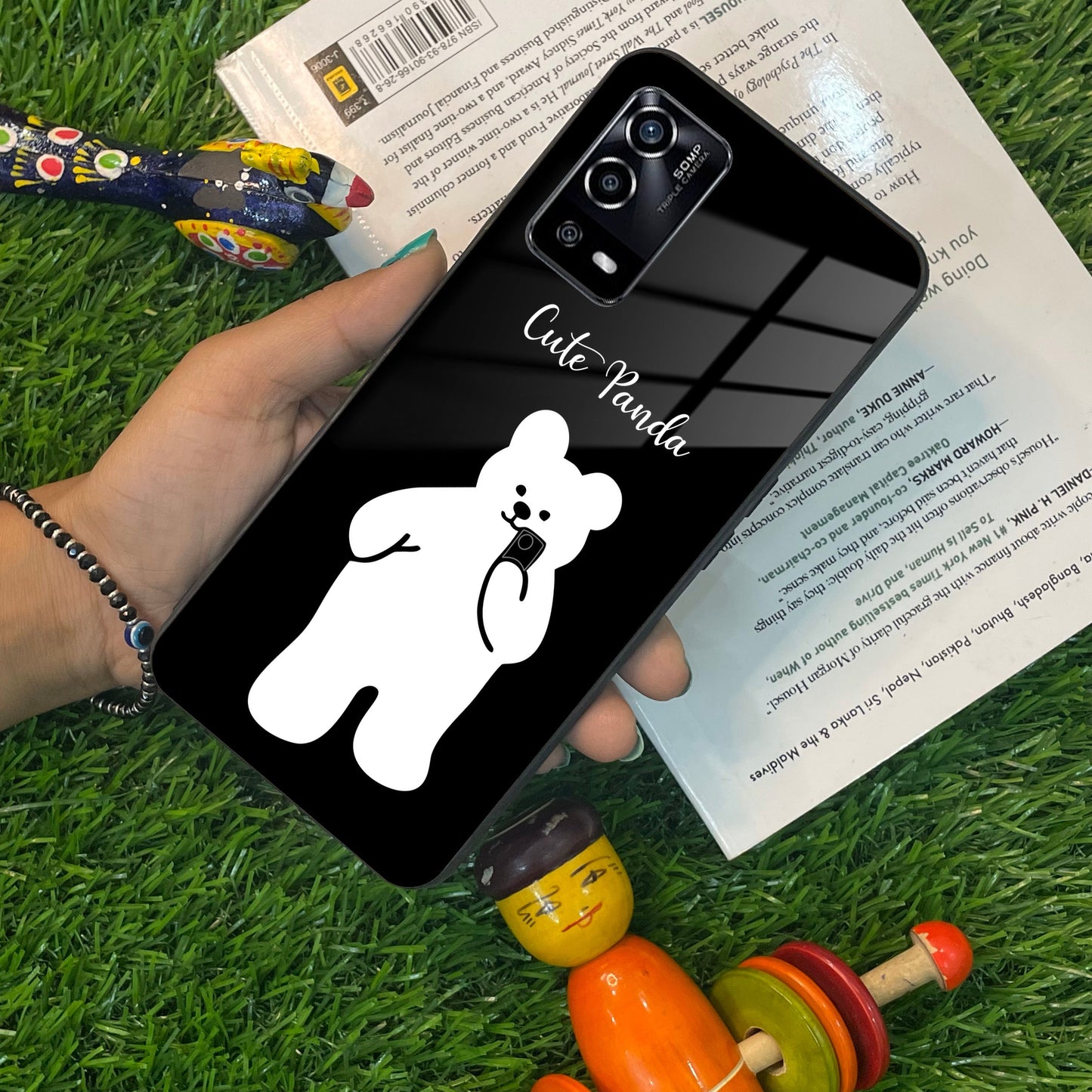 White Panda Cloud Glass Case Cover For Oppo ShopOnCliQ