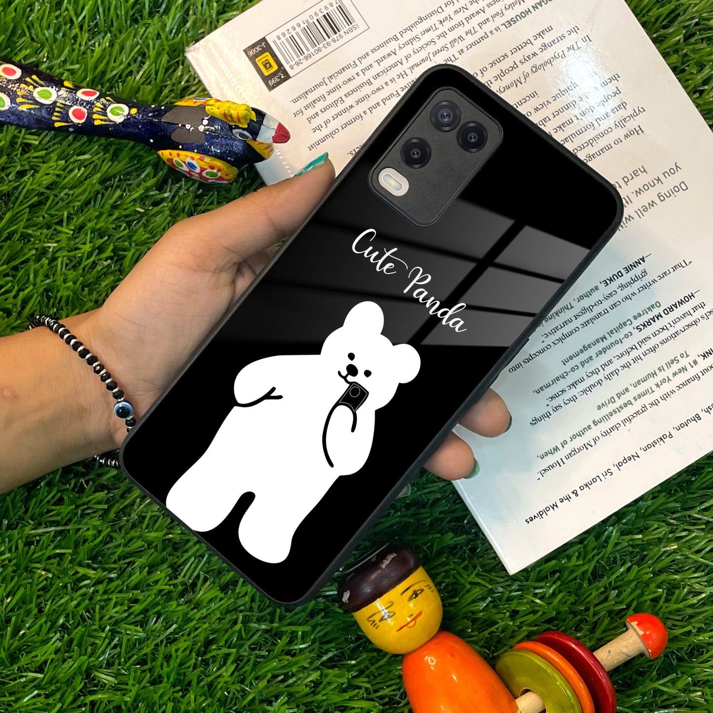 White Panda Cloud Glass Case Cover For Oppo ShopOnCliQ