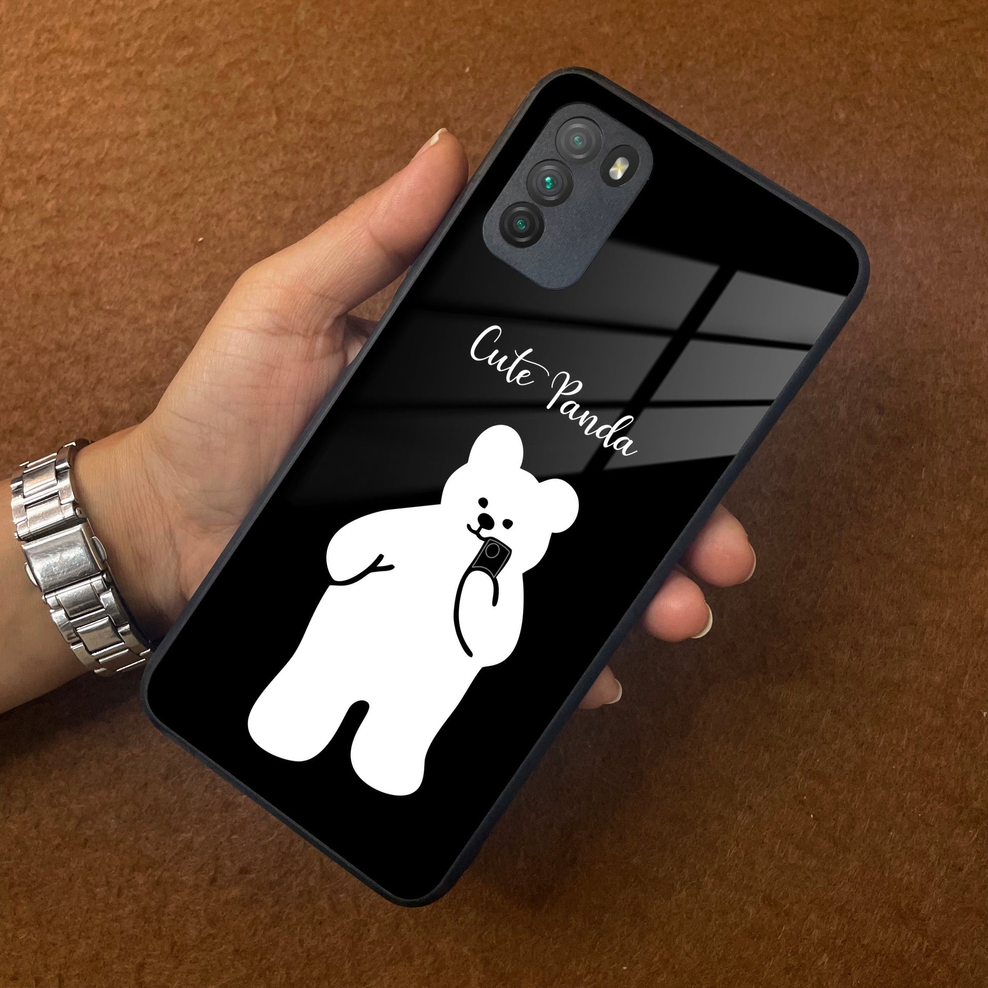 White Panda Glass Case Cover For Poco ShopOnCliQ