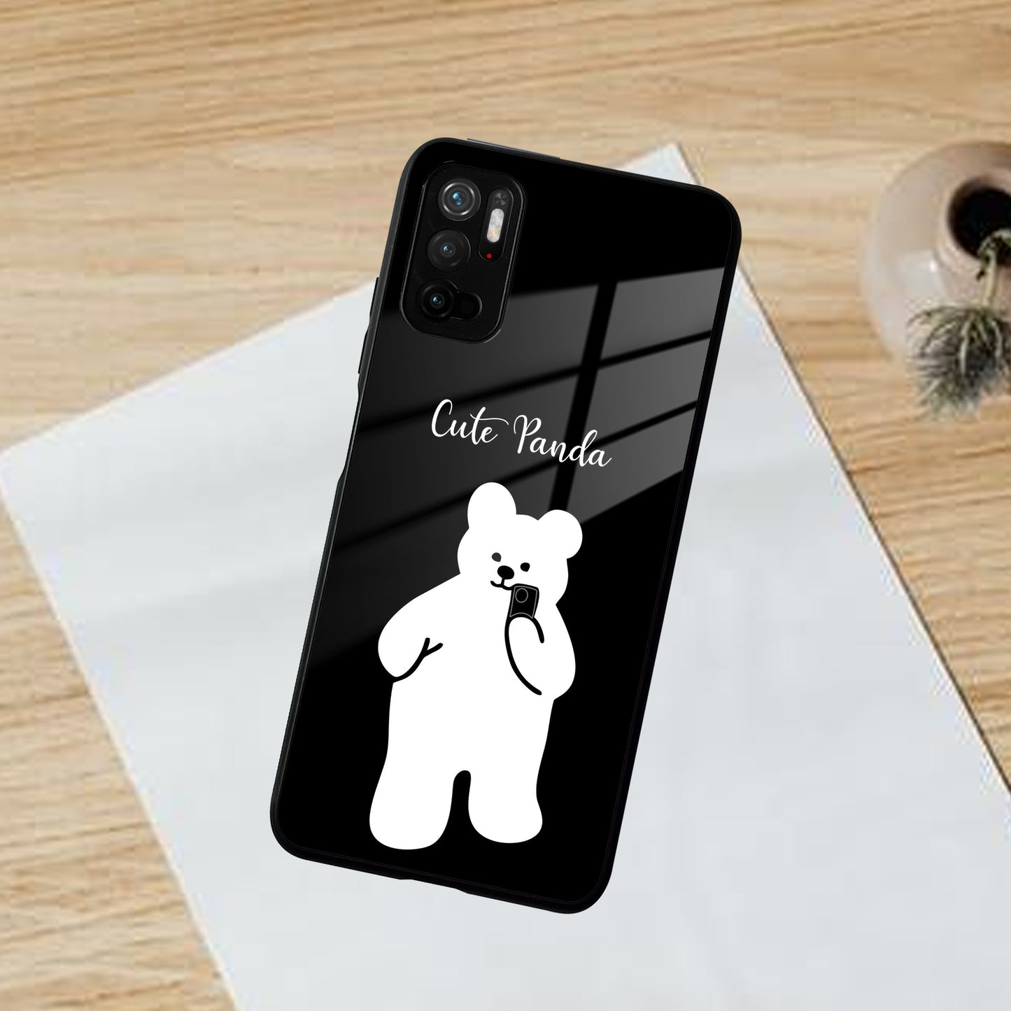 White Panda Glass Case Cover For Poco ShopOnCliQ