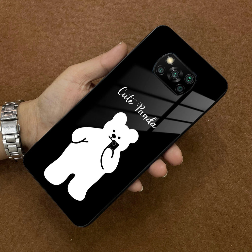 White Panda Glass Case Cover For Poco - ShopOnCliQ